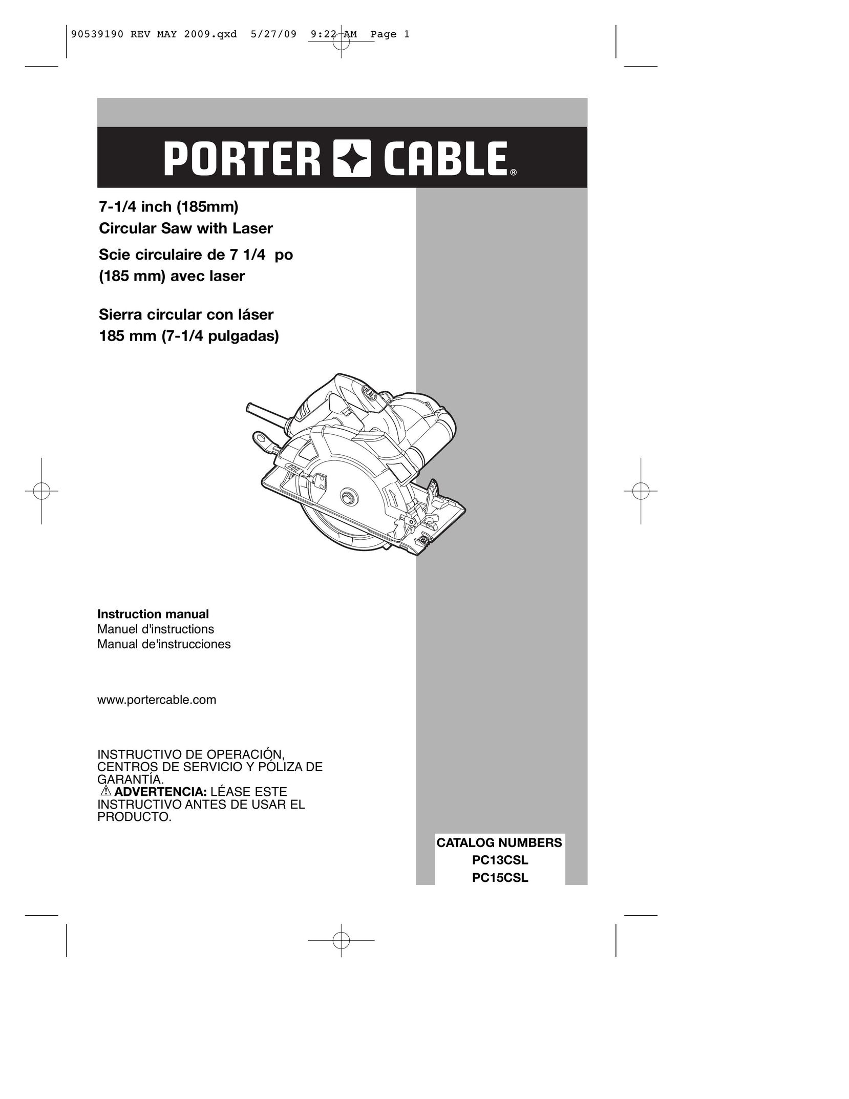 Porter-Cable PC15CLS Cordless Saw User Manual