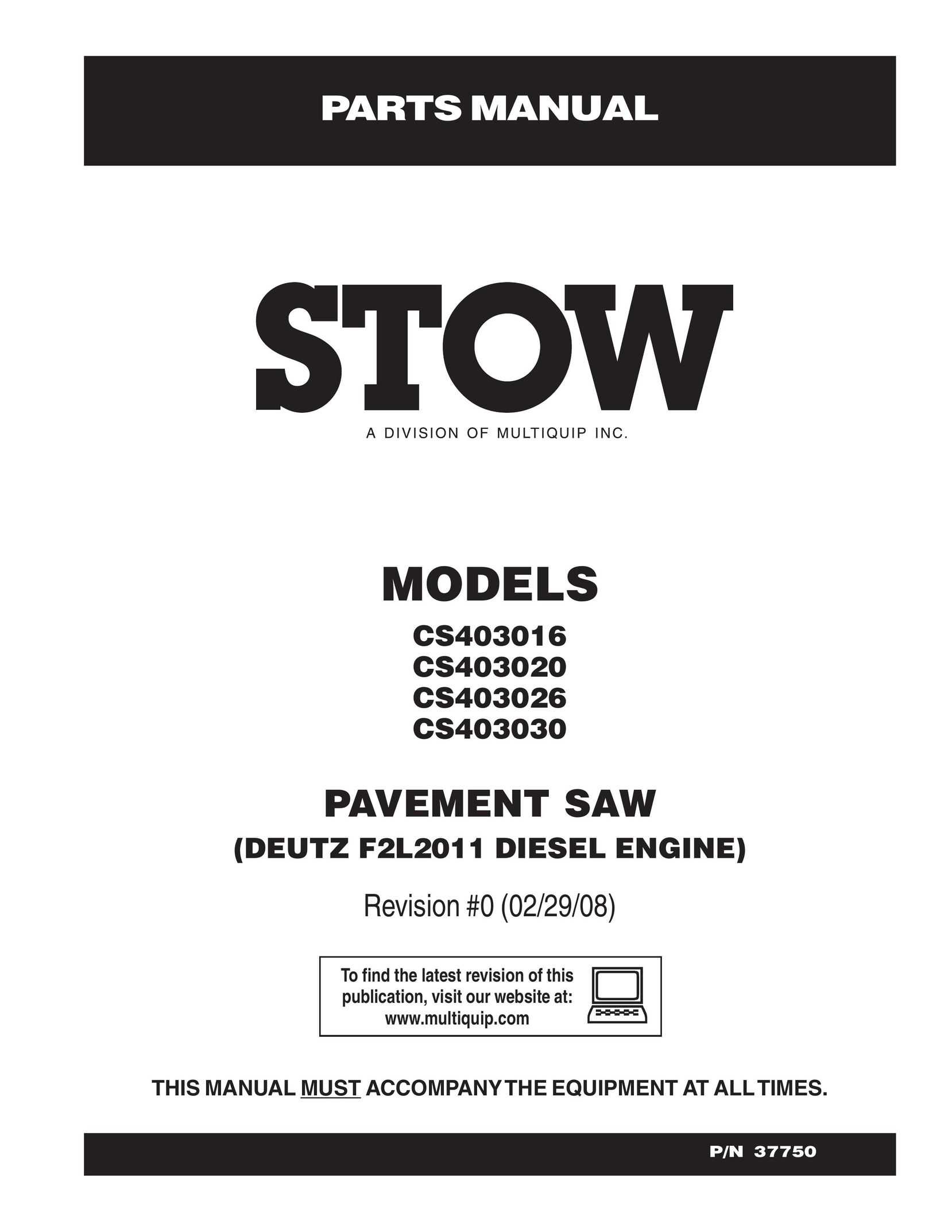 Stow CS403016 CS403020 CS403026 CS403030 Cordless Saw User Manual