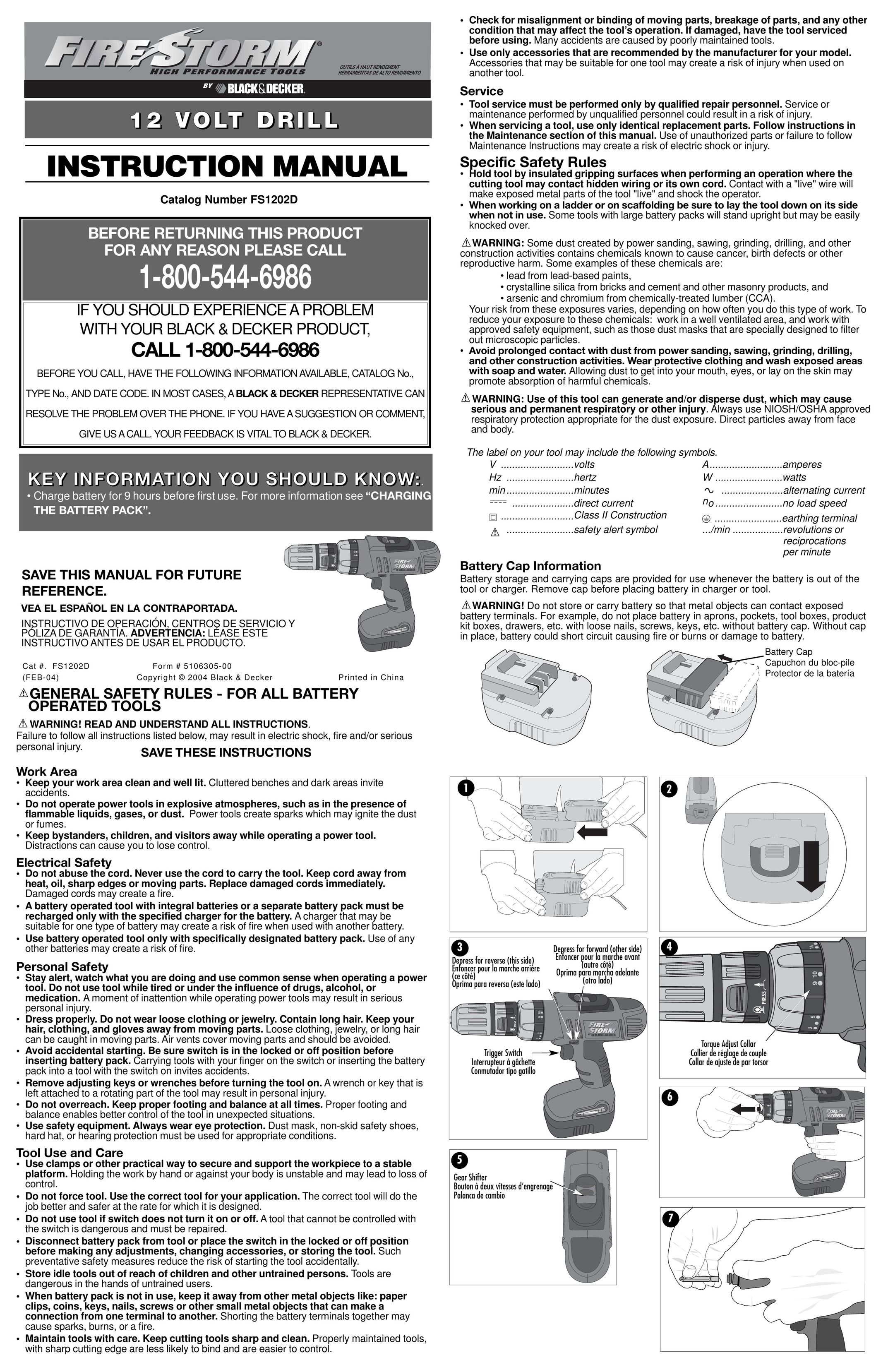 Black & Decker 5106305-00 Drill User Manual
