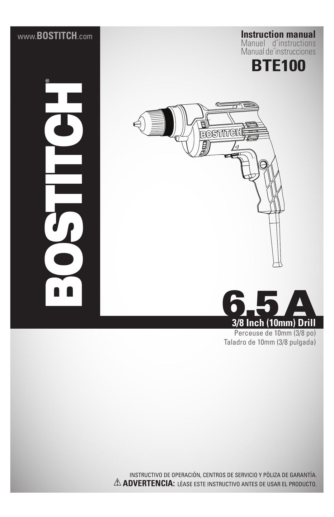 Bostitch BTE100K Drill User Manual