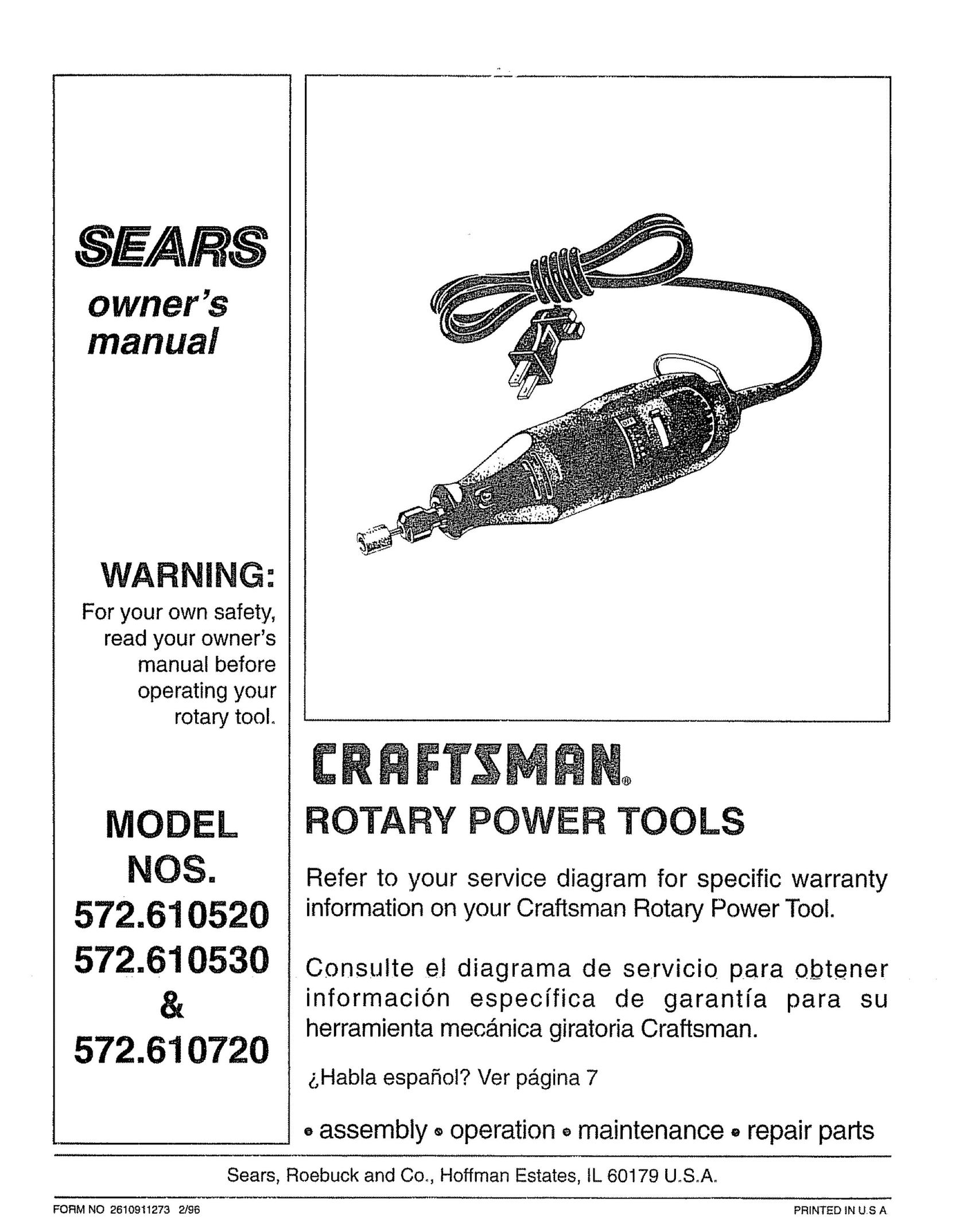 Craftsman 572.610520 Drill User Manual