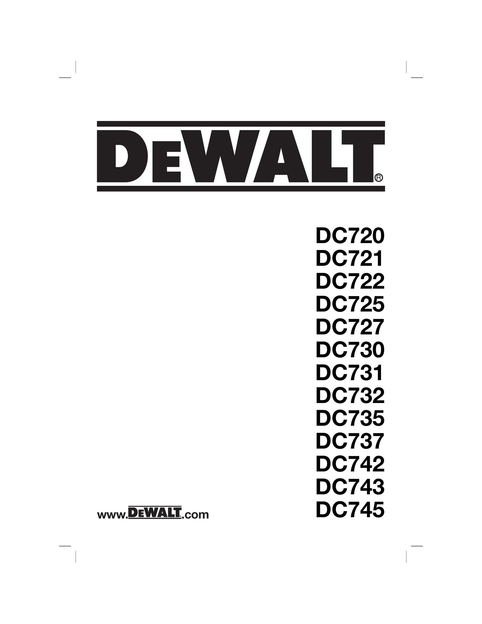 DeWalt DC730KAR Drill User Manual