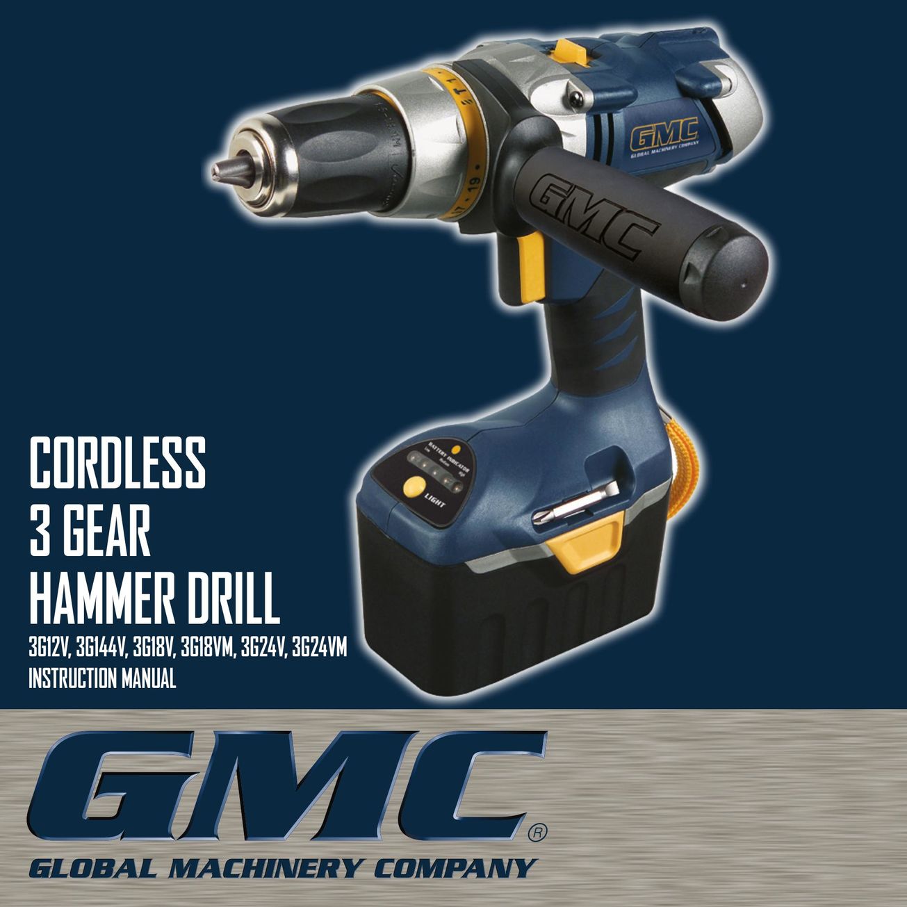 Global Machinery Company 3G12V Drill User Manual
