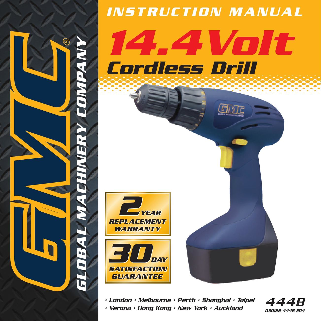 Global Machinery Company 444B Drill User Manual
