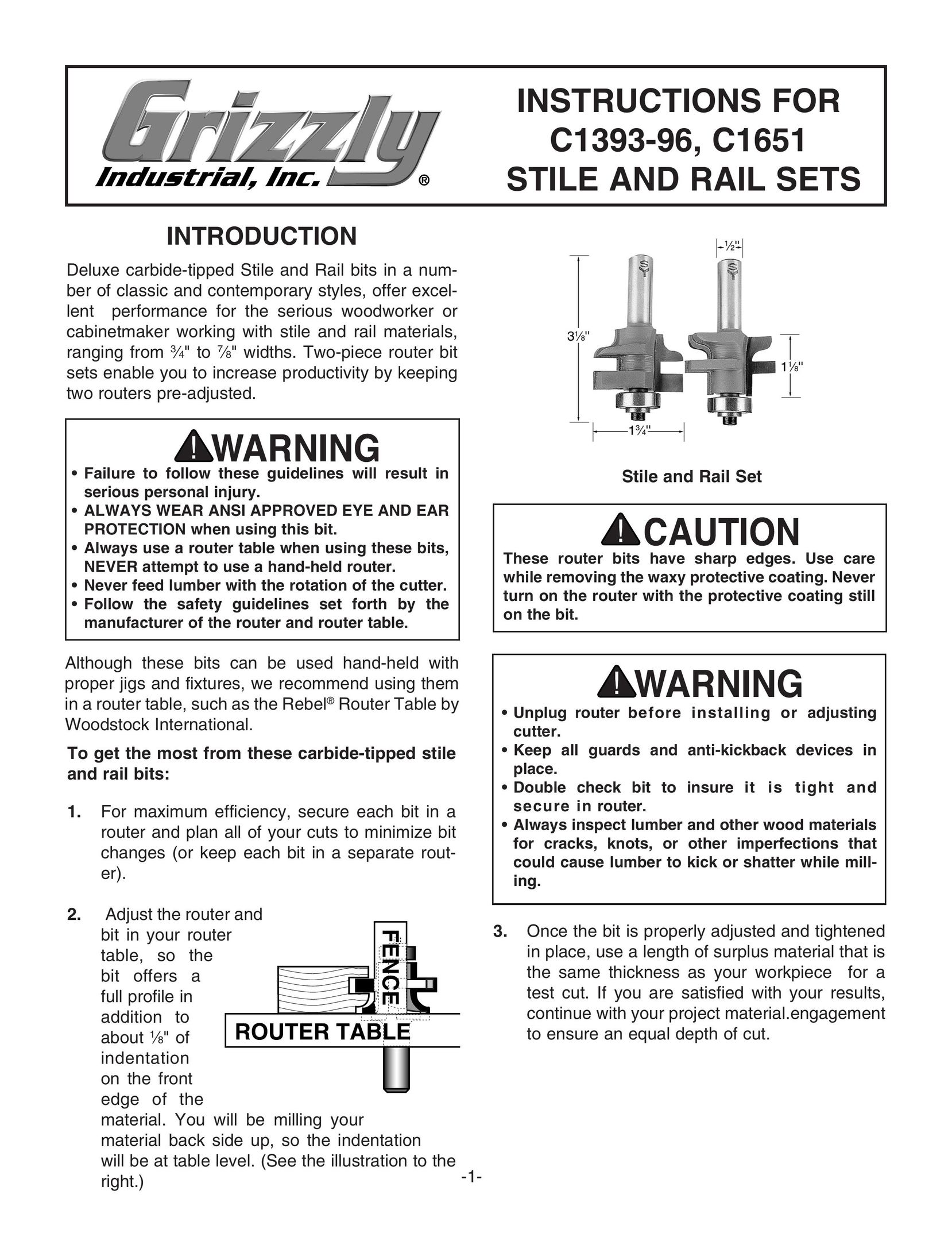 Grizzly C1393-96 Drill User Manual