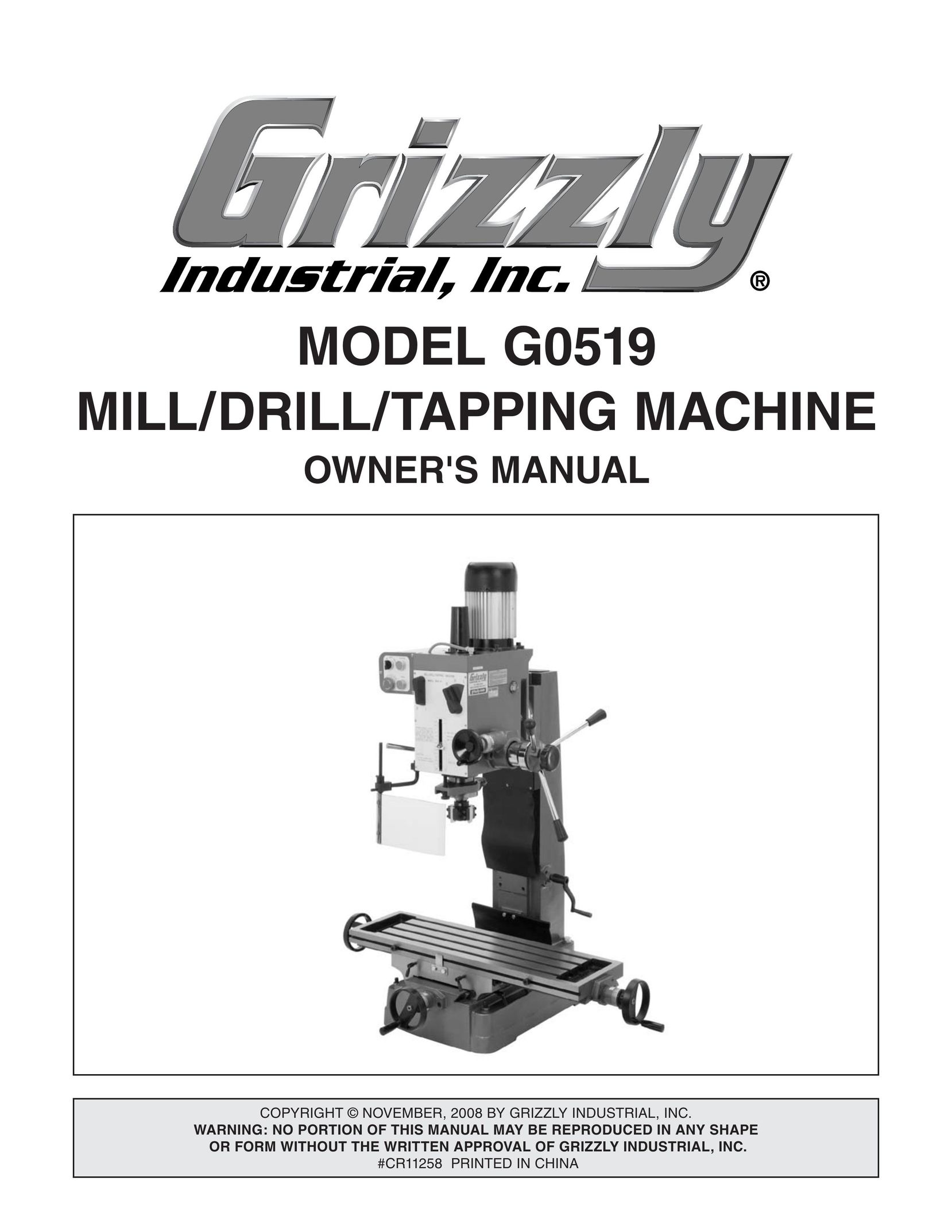 Grizzly G0519 Drill User Manual
