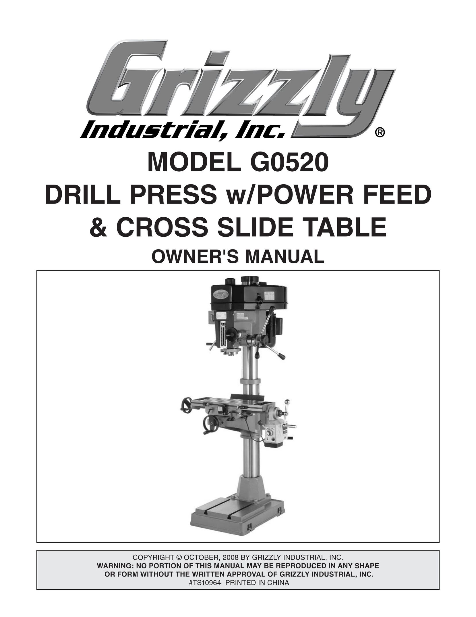 Grizzly G0520 Drill User Manual