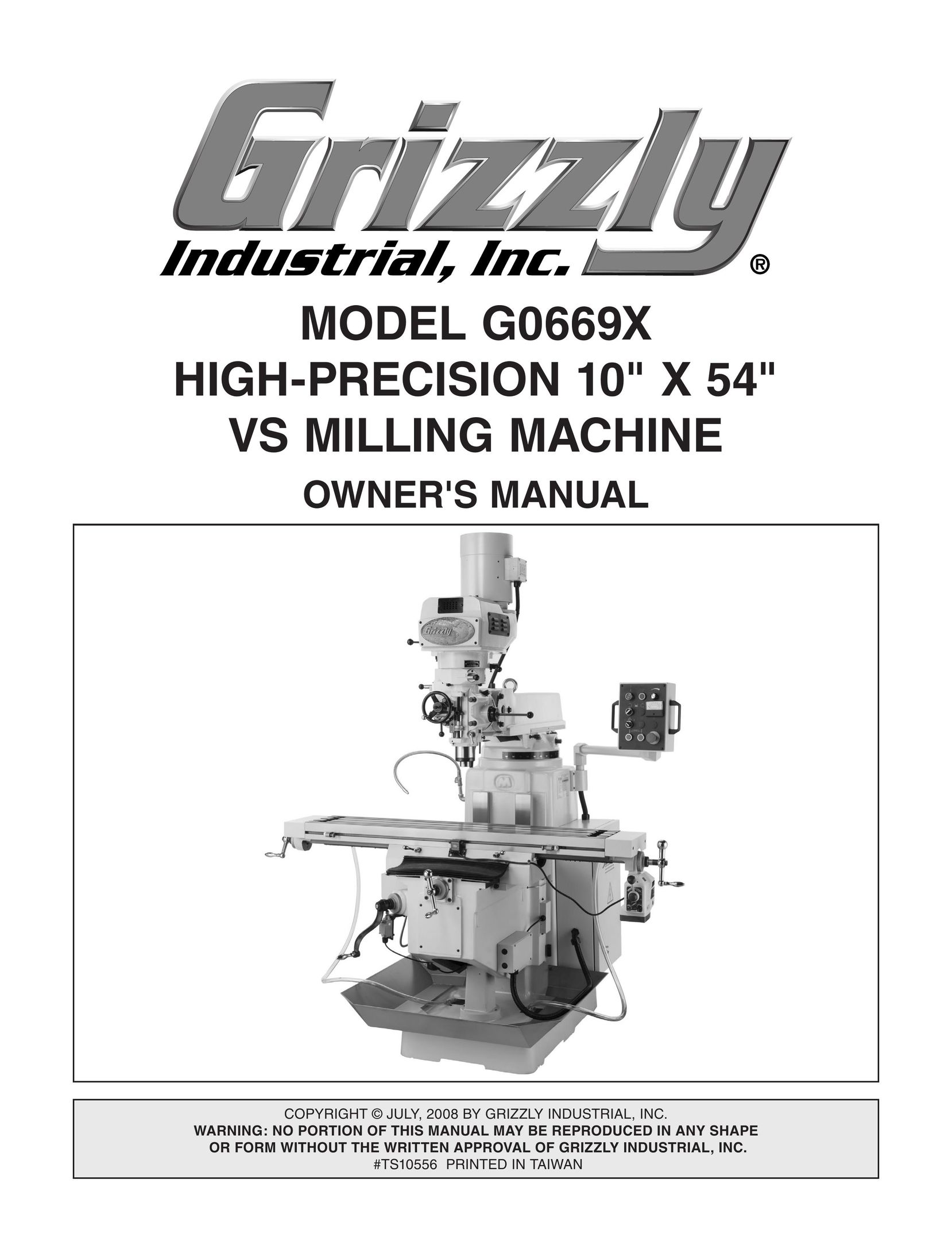 Grizzly G0669X Drill User Manual