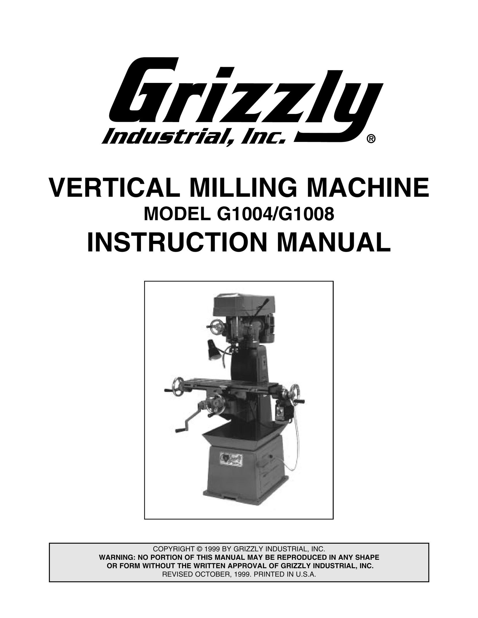 Grizzly G1004 Drill User Manual