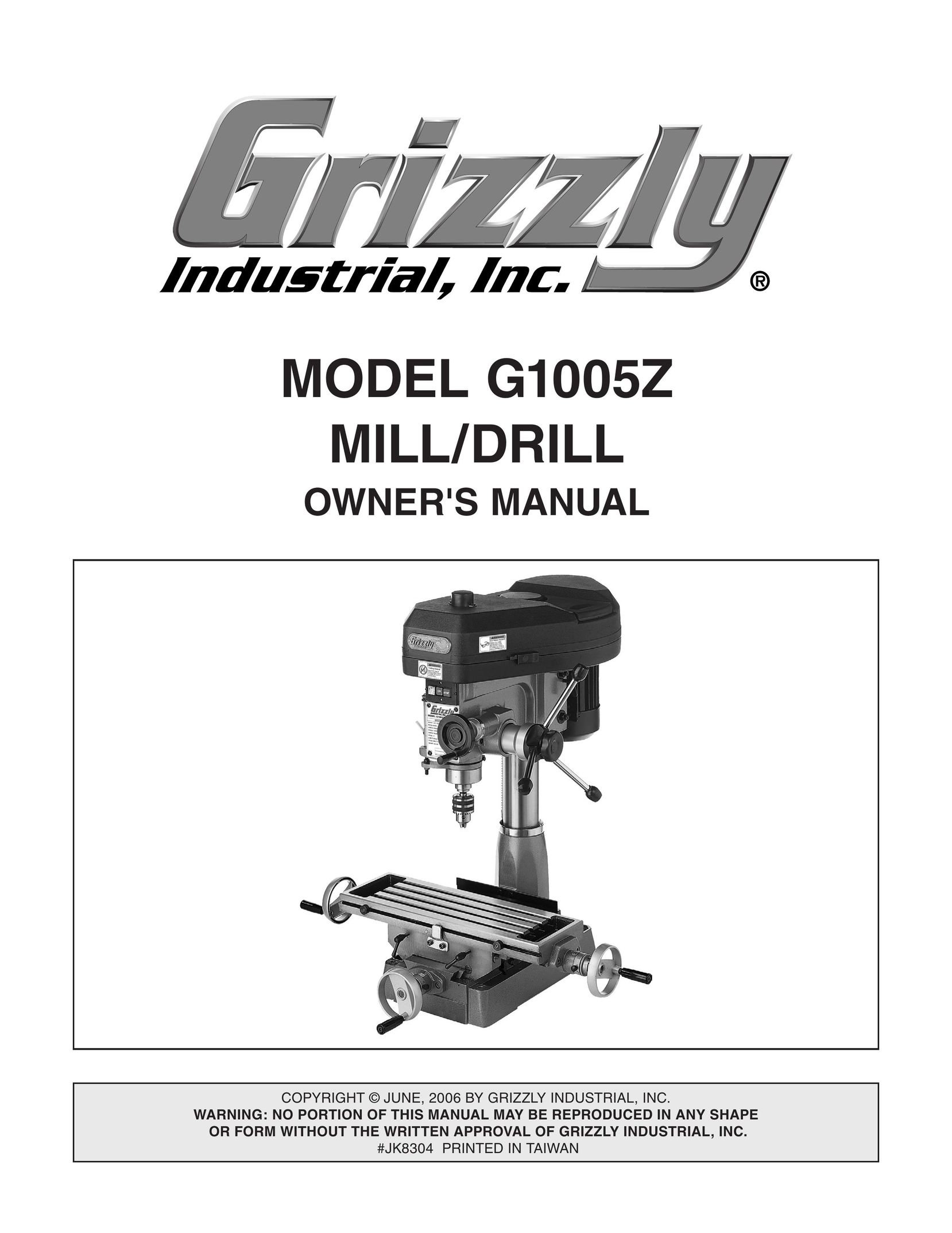 Grizzly G1005Z Drill User Manual