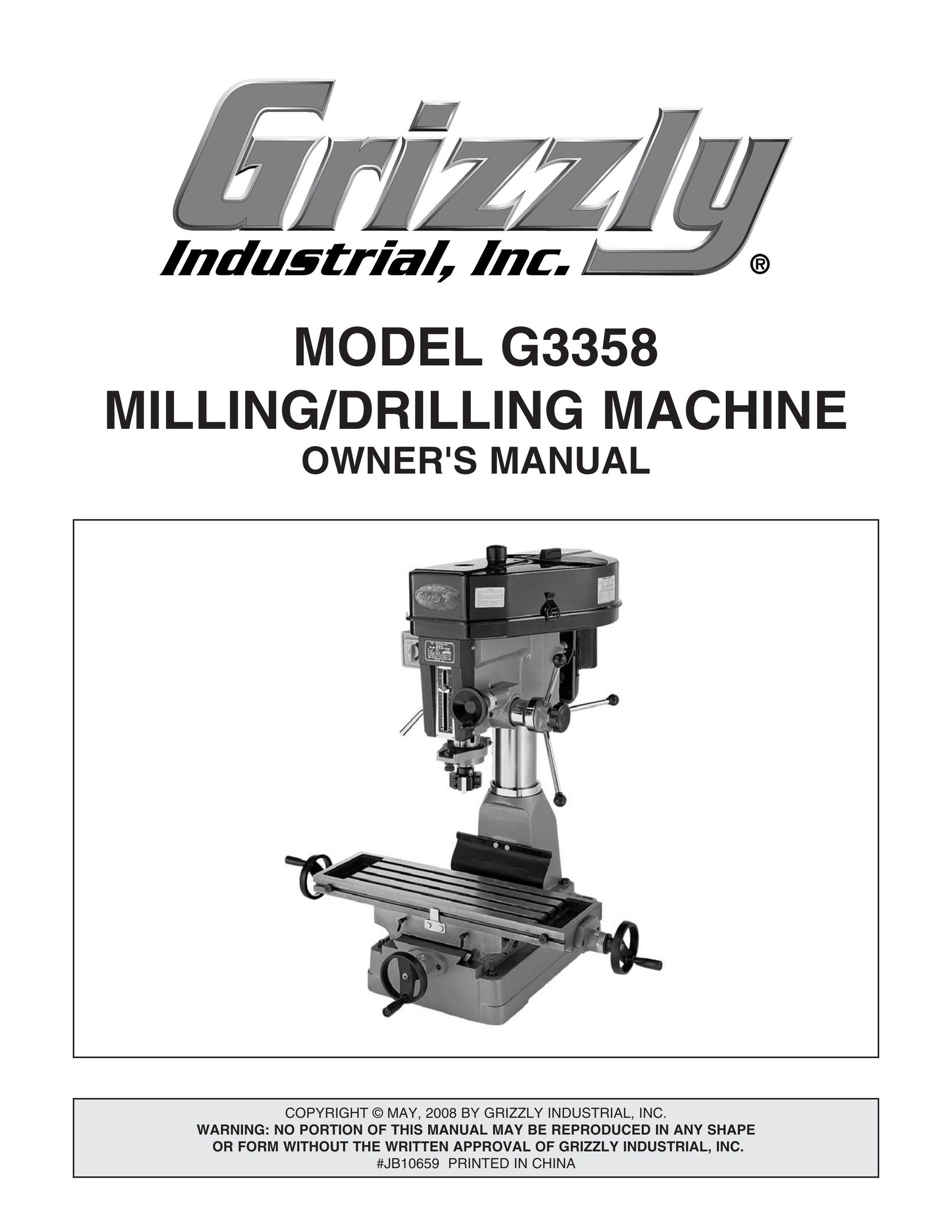 Grizzly G3358 Drill User Manual