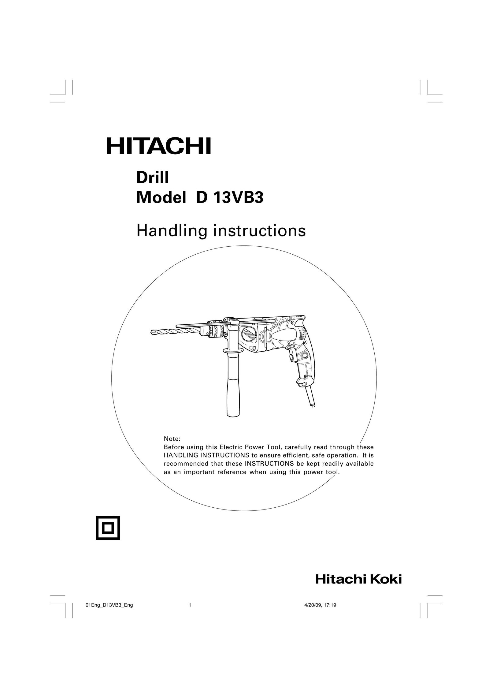 Hitachi D 13VB3 Drill User Manual