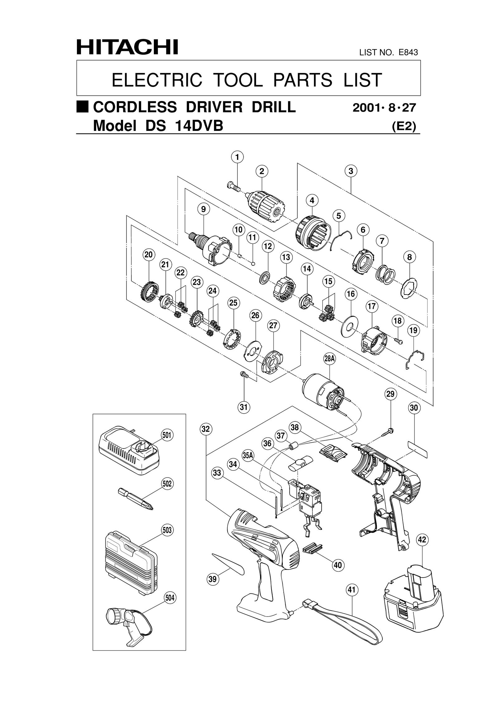 Hitachi DS 14DVB Drill User Manual