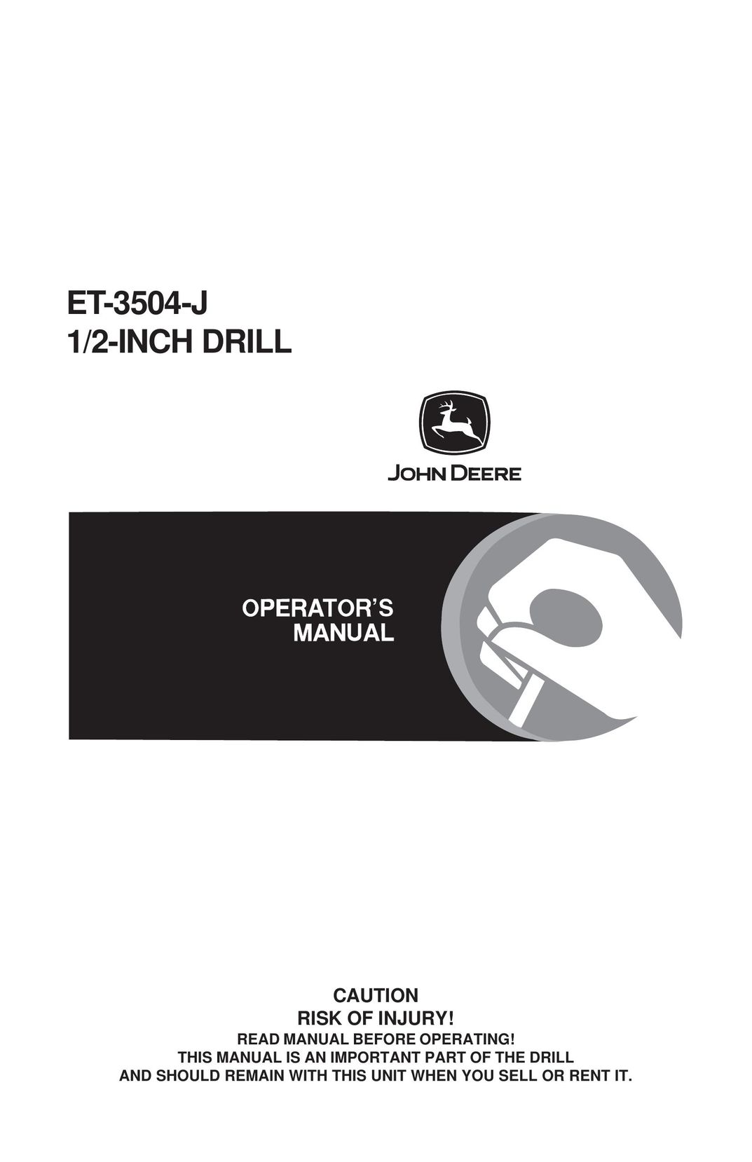John Deere ET-3504-J Drill User Manual