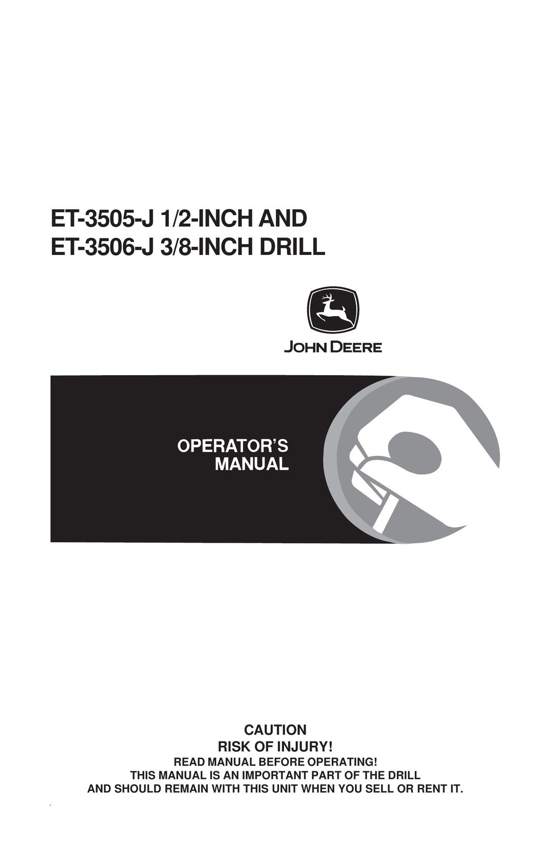 John Deere ET-3505-J Drill User Manual