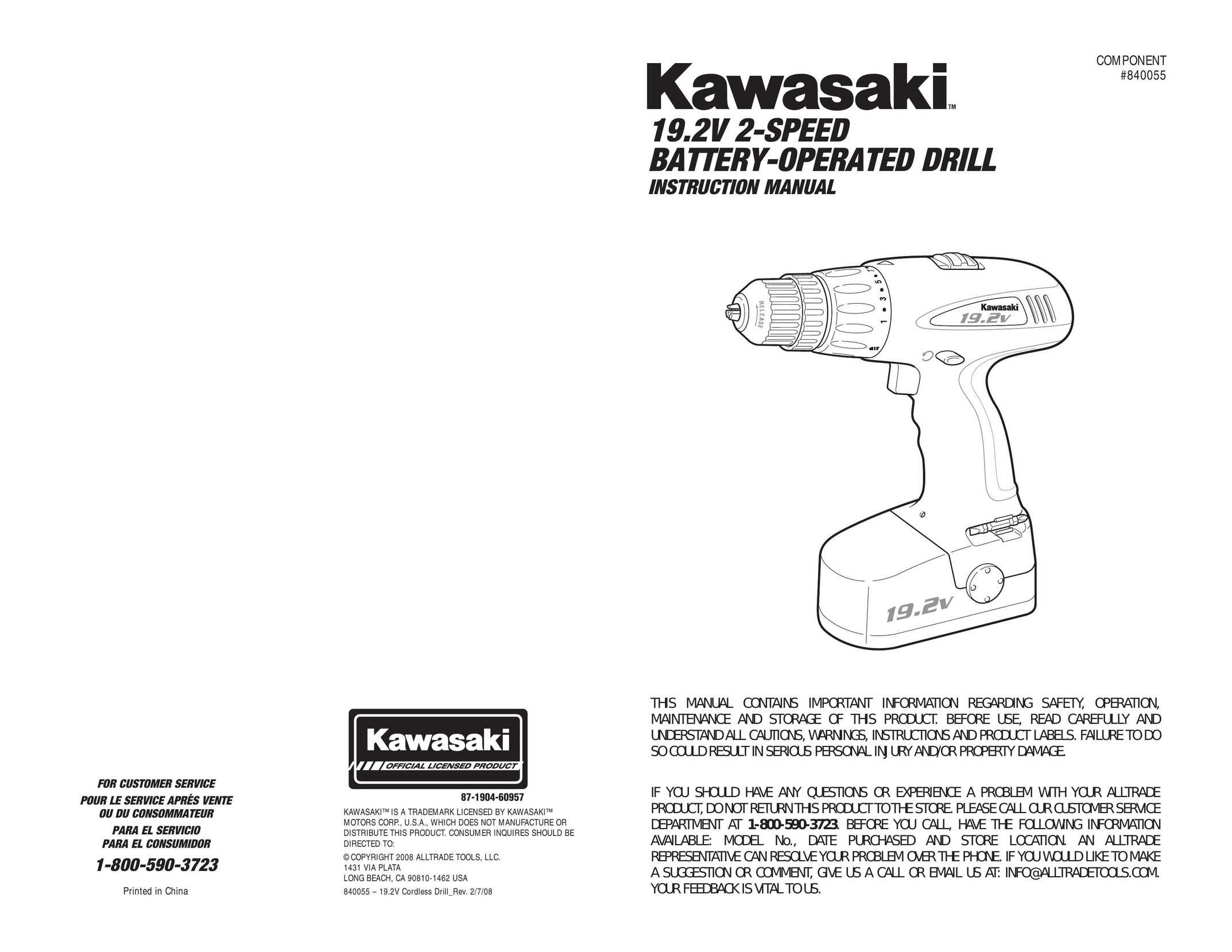 Kawasaki 840055 Drill User Manual