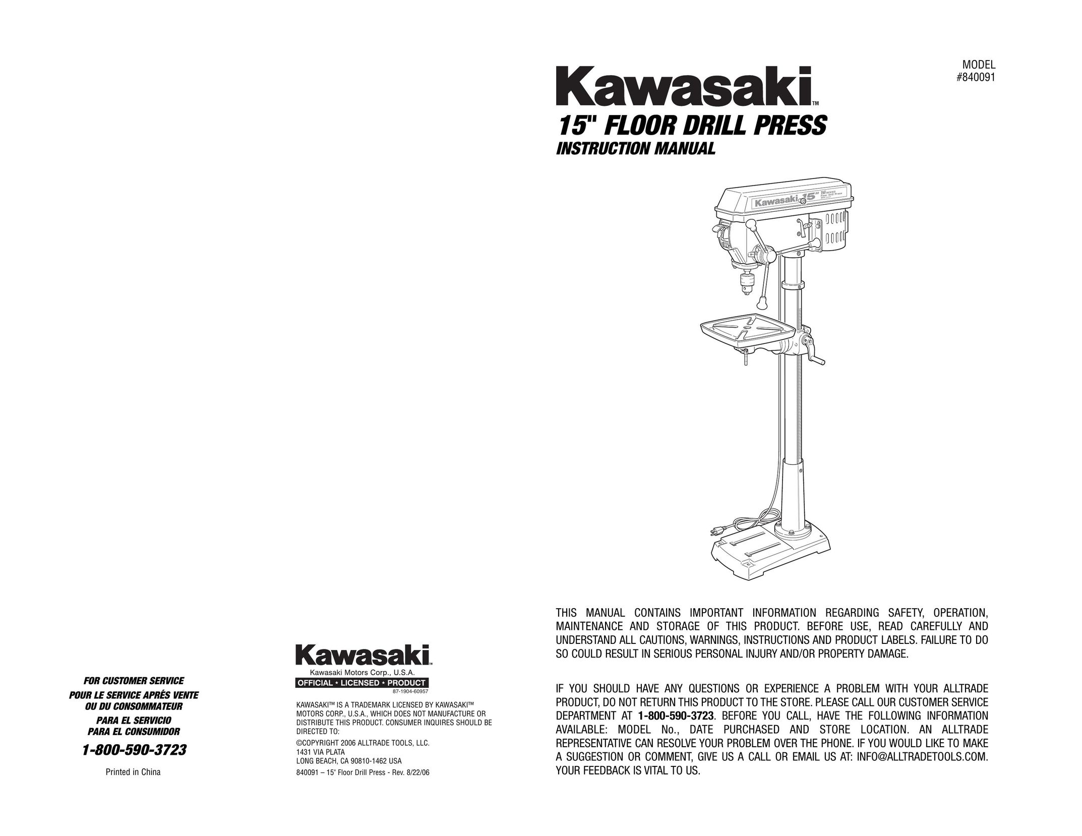 Kawasaki 840091 Drill User Manual
