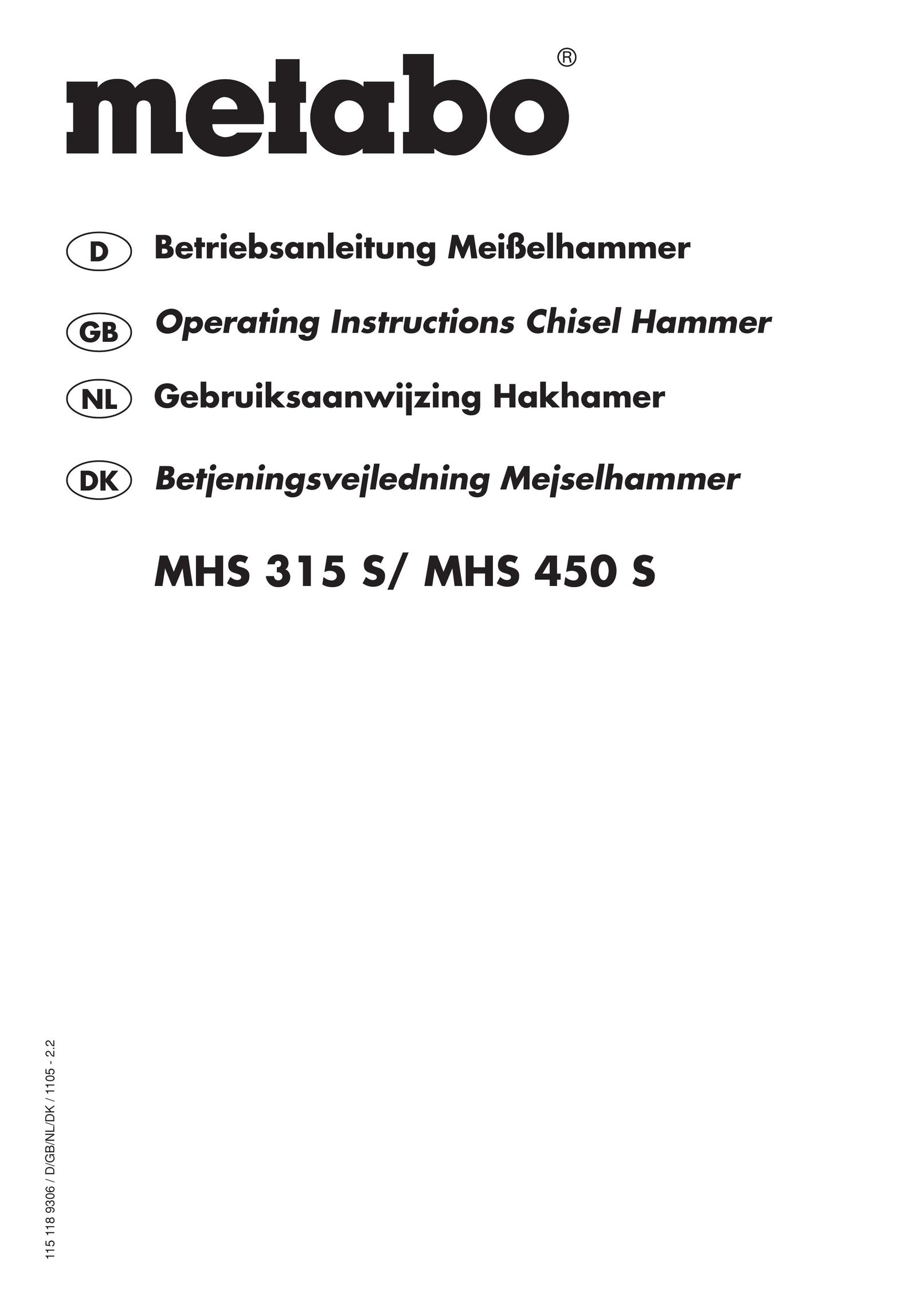 Metabo MHS 315 S Drill User Manual