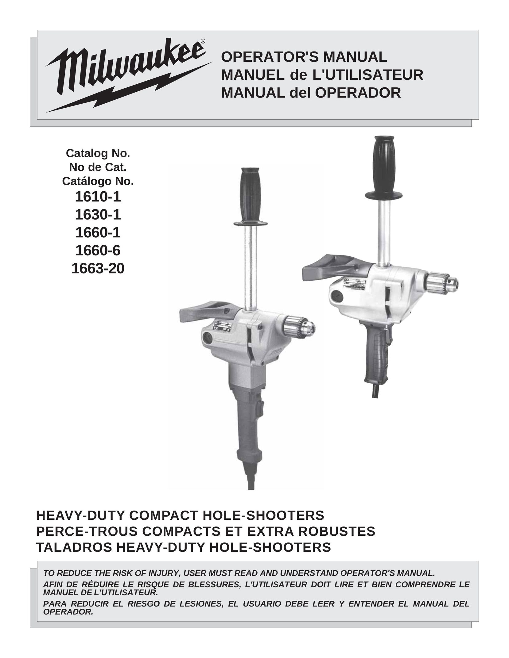 Milwaukee 1/1/1610 Drill User Manual