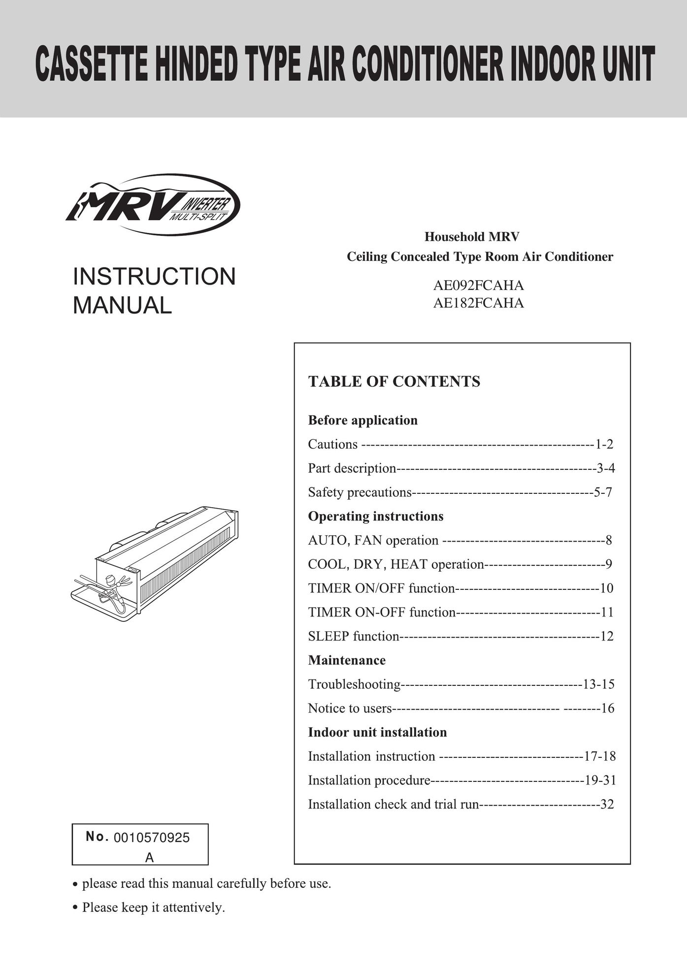 MRV Communications AE182FCAHA Drill User Manual