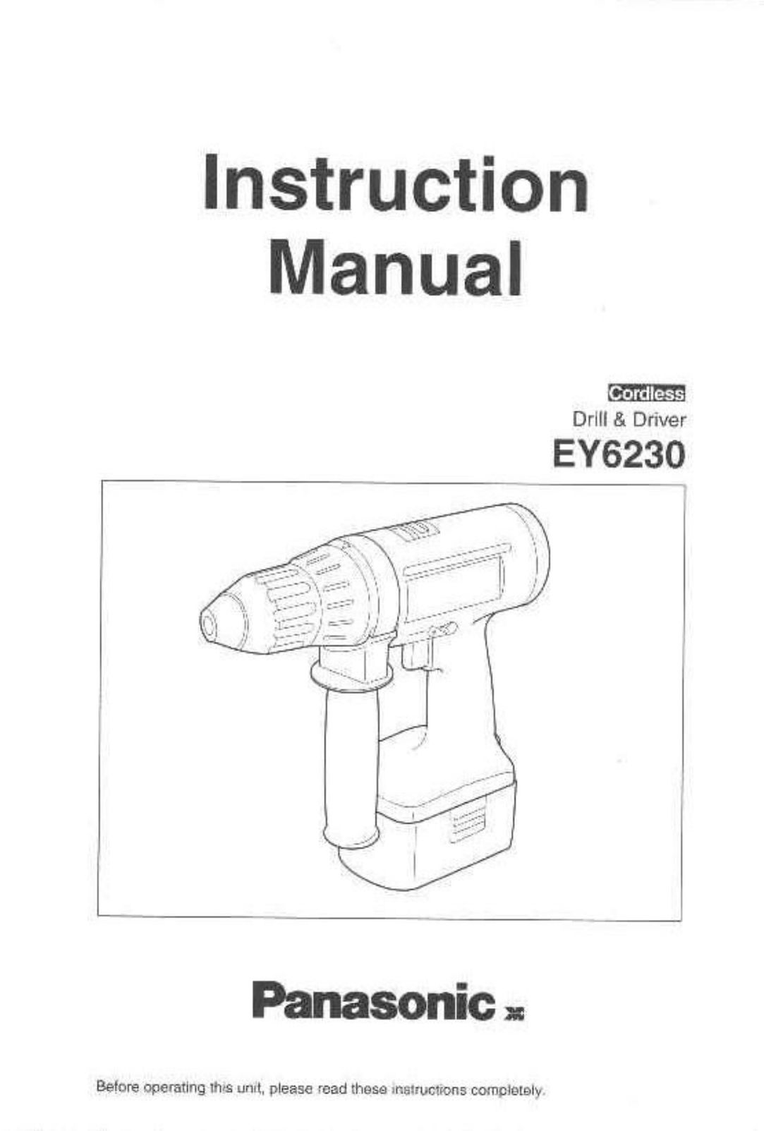 Panasonic EY6230 Drill User Manual