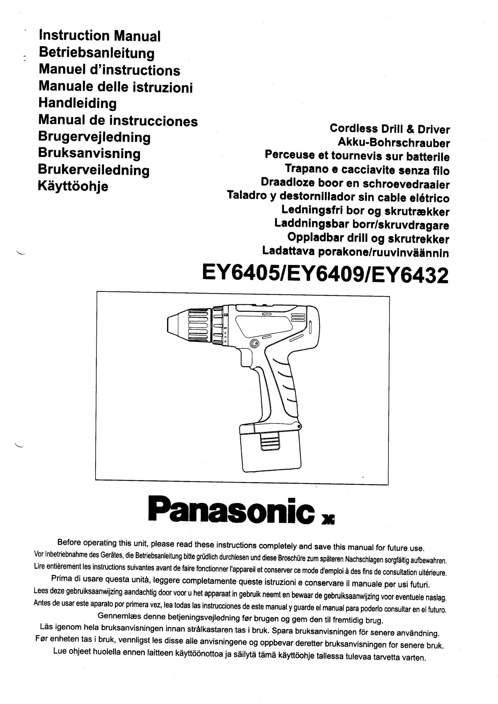 Panasonic EY6409 Drill User Manual