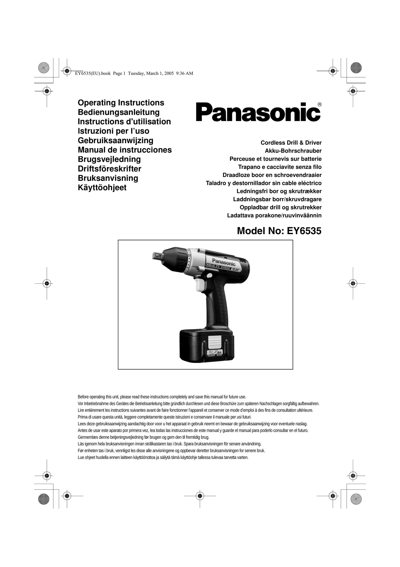 Panasonic EY6535 Drill User Manual