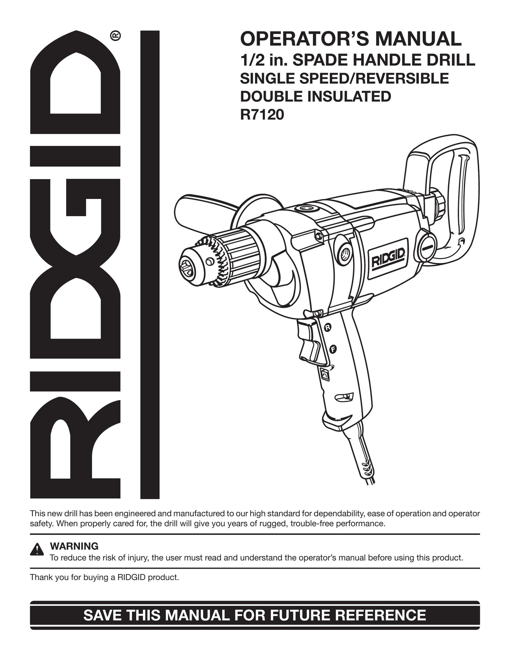 RIDGID R7120 Drill User Manual