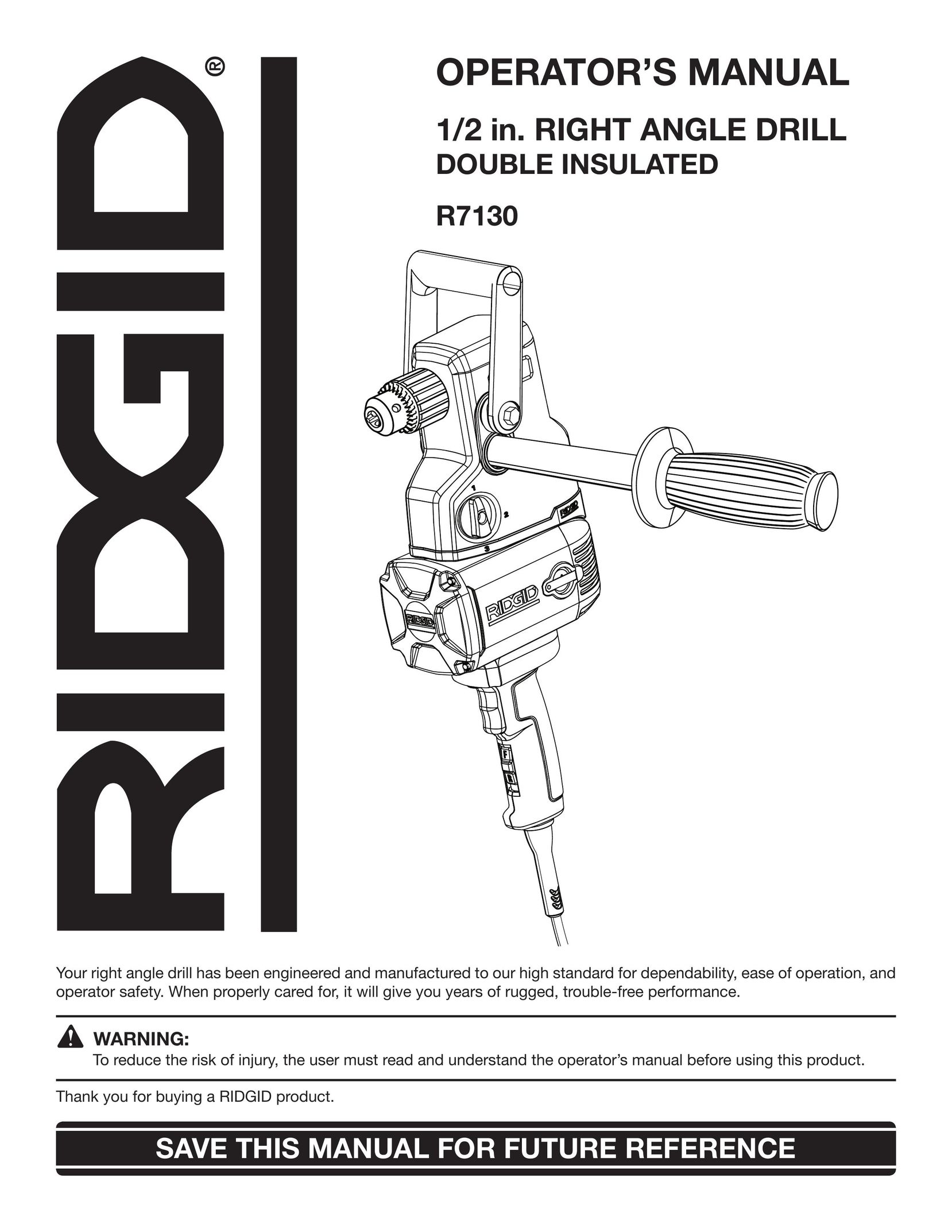 RIDGID R7130 Drill User Manual