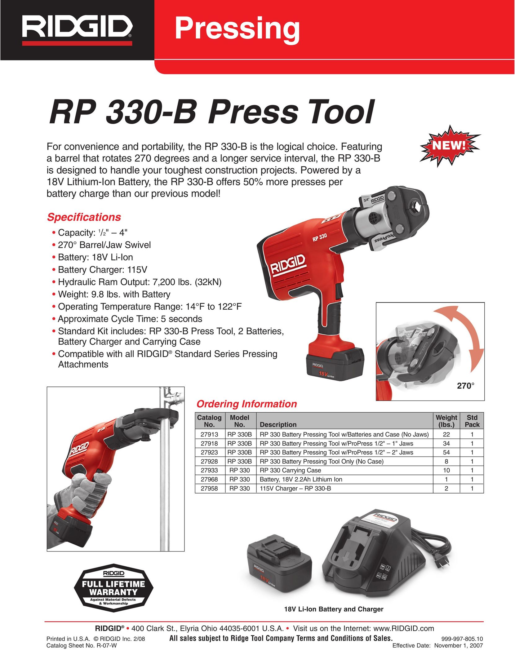 RIDGID RP 330-B Drill User Manual