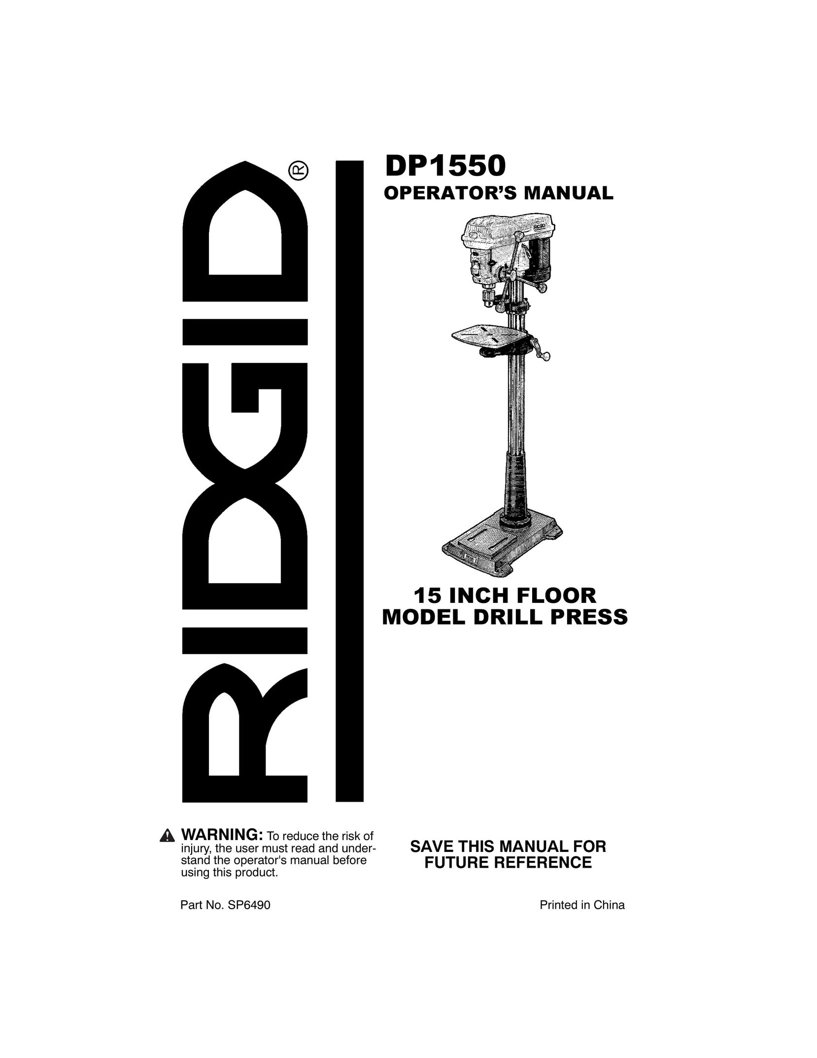 RIDGID SP6490 Drill User Manual