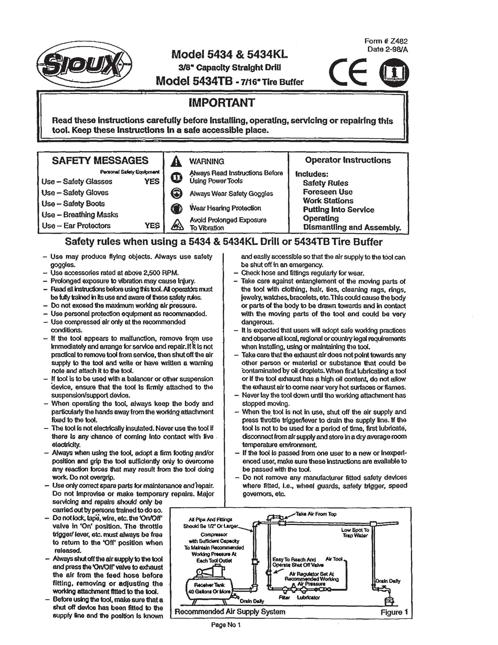 Sioux Tools 5434 Drill User Manual