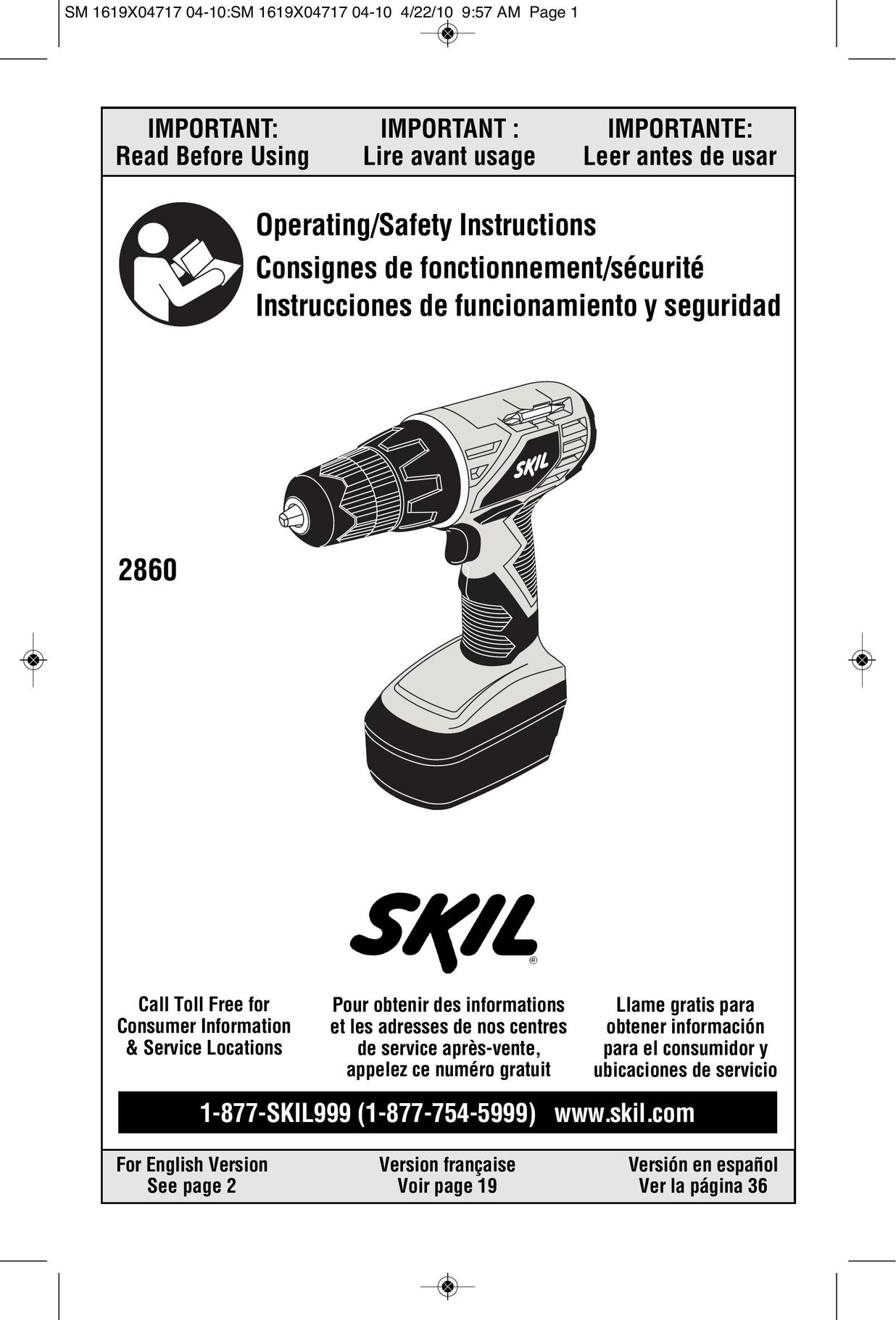 Skil 2860-03 Drill User Manual