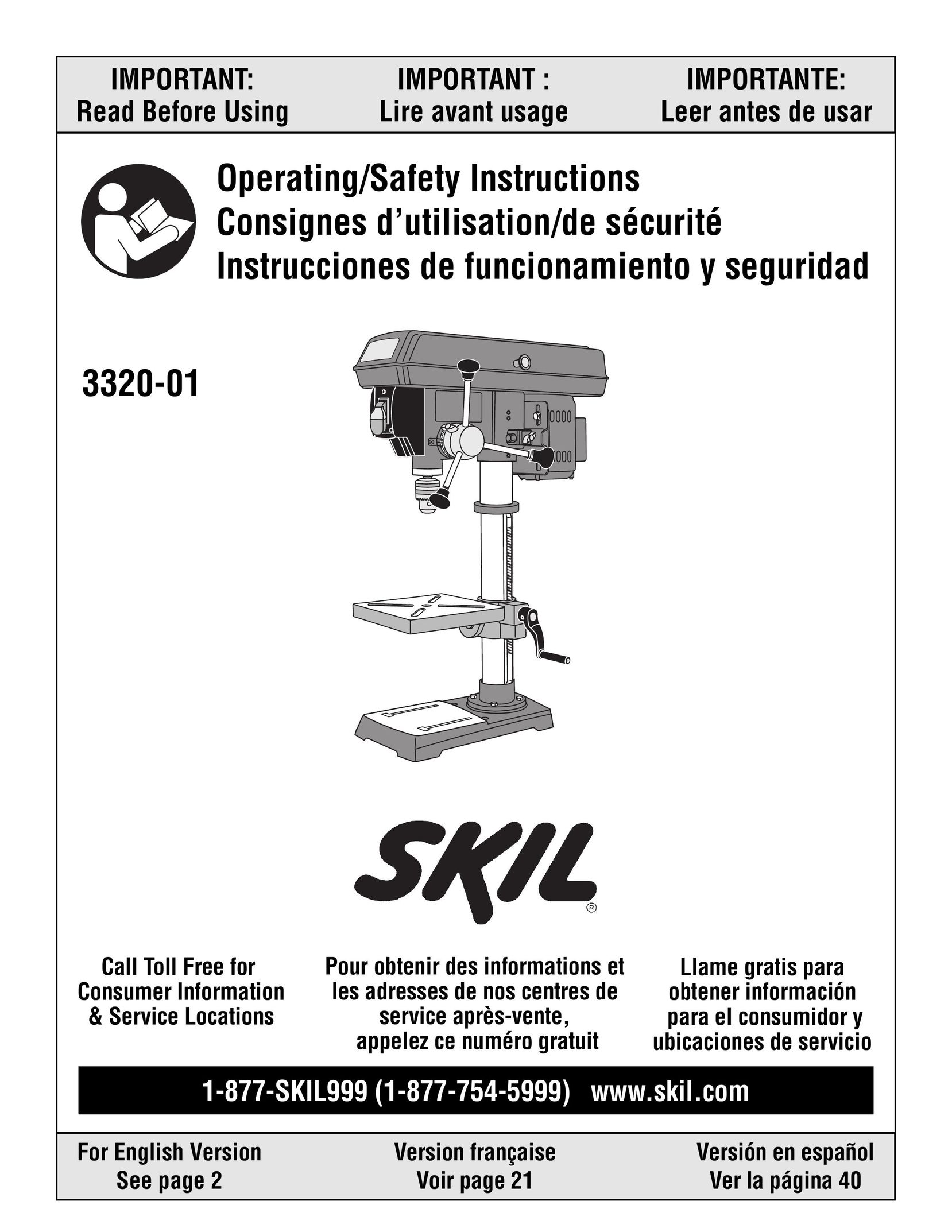 Skil 3320-01 Drill User Manual
