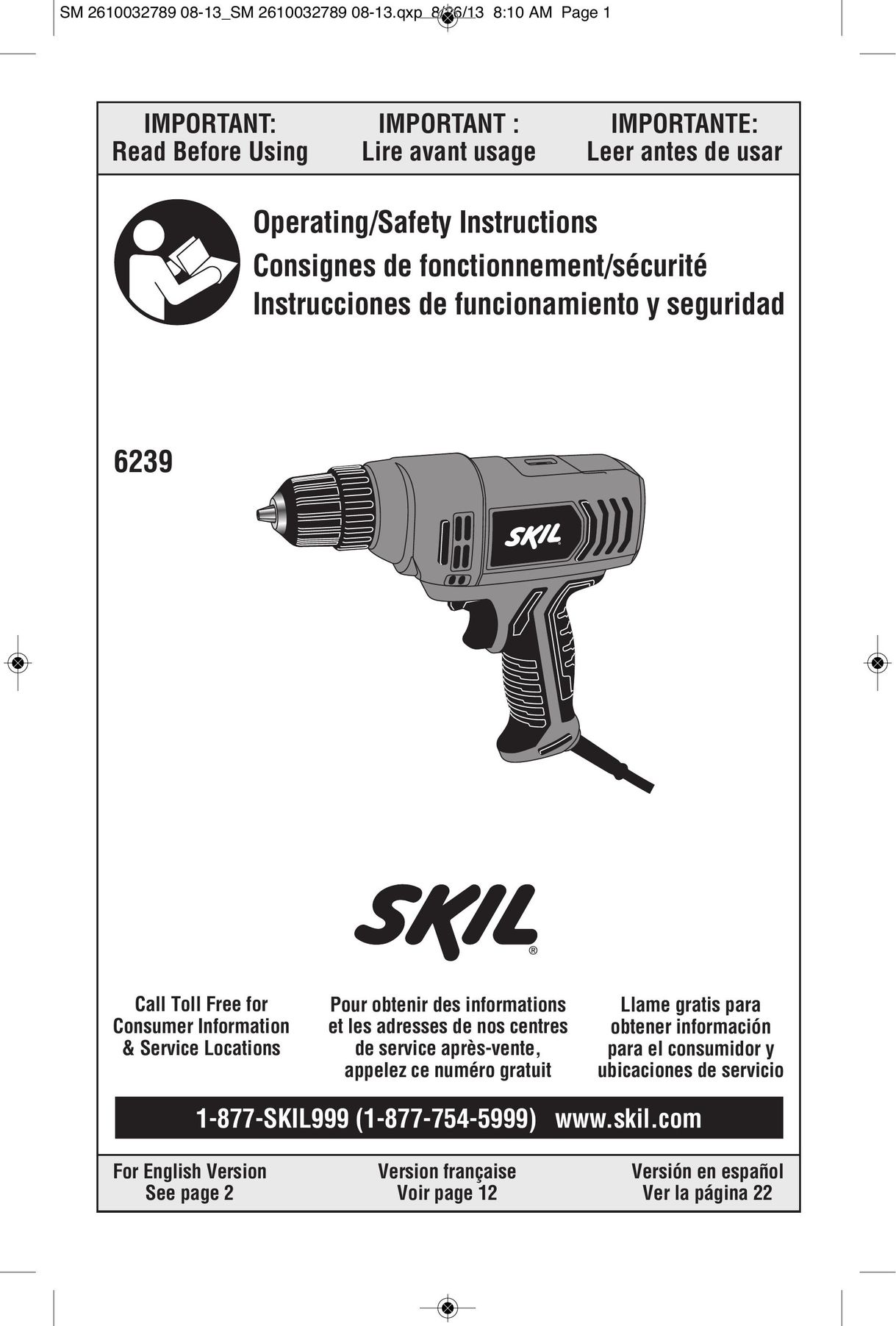 Skil 6239-01 Drill User Manual