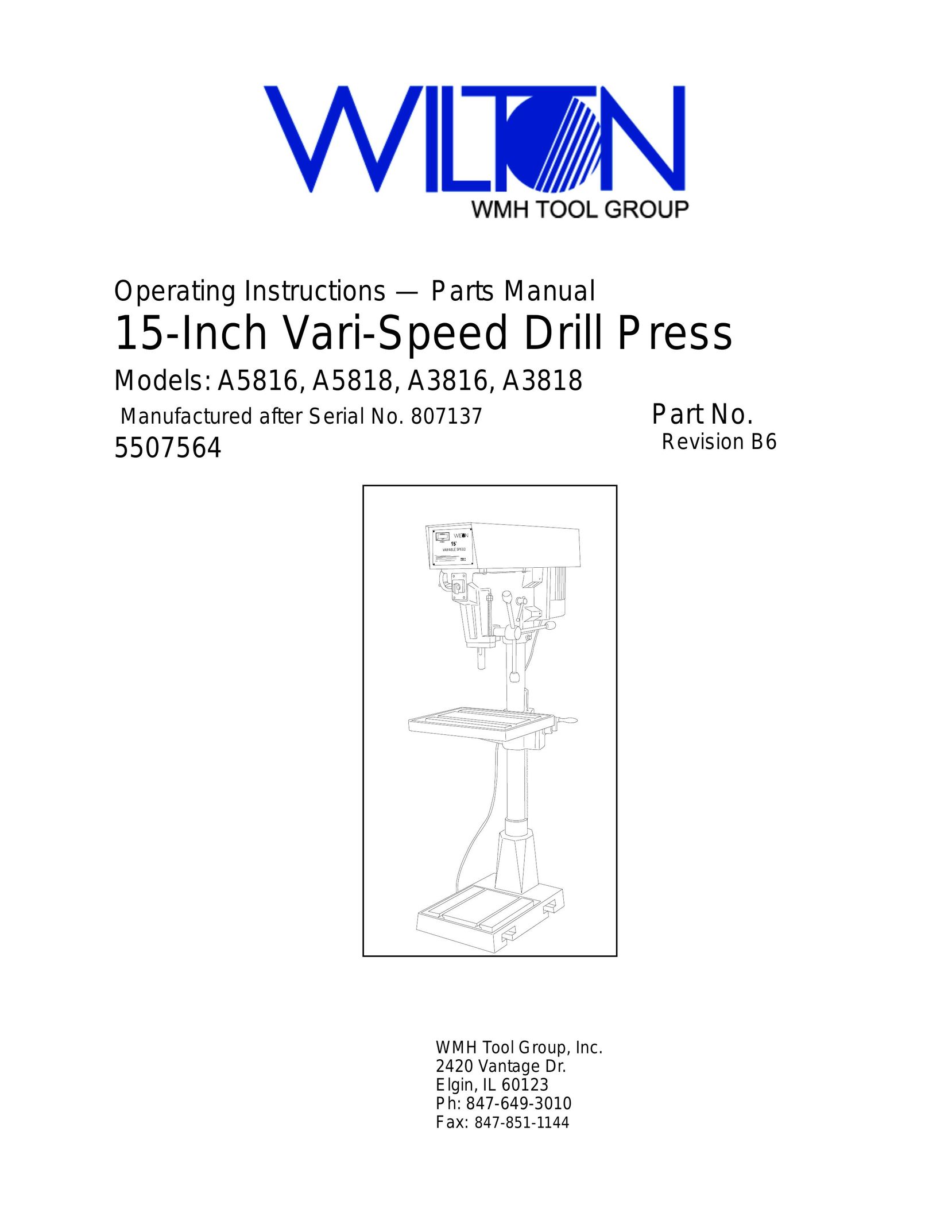 Wilton A5816 Drill User Manual