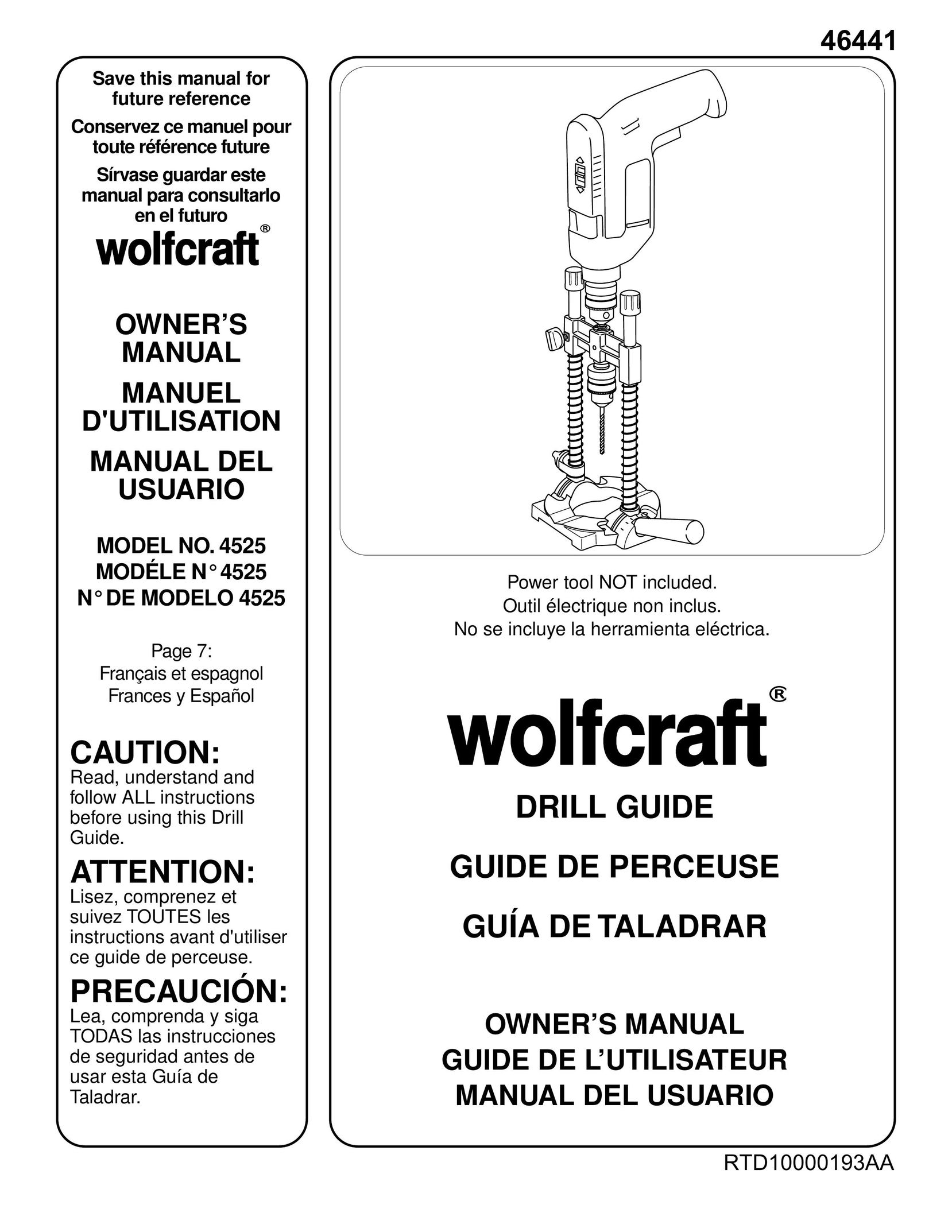 Wolfcraft 4525 Drill User Manual