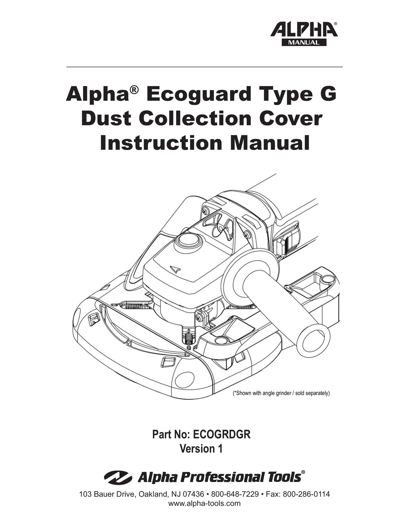 Alpha Tool.Com.HK Limited ECOGRDGR Dust Collector User Manual