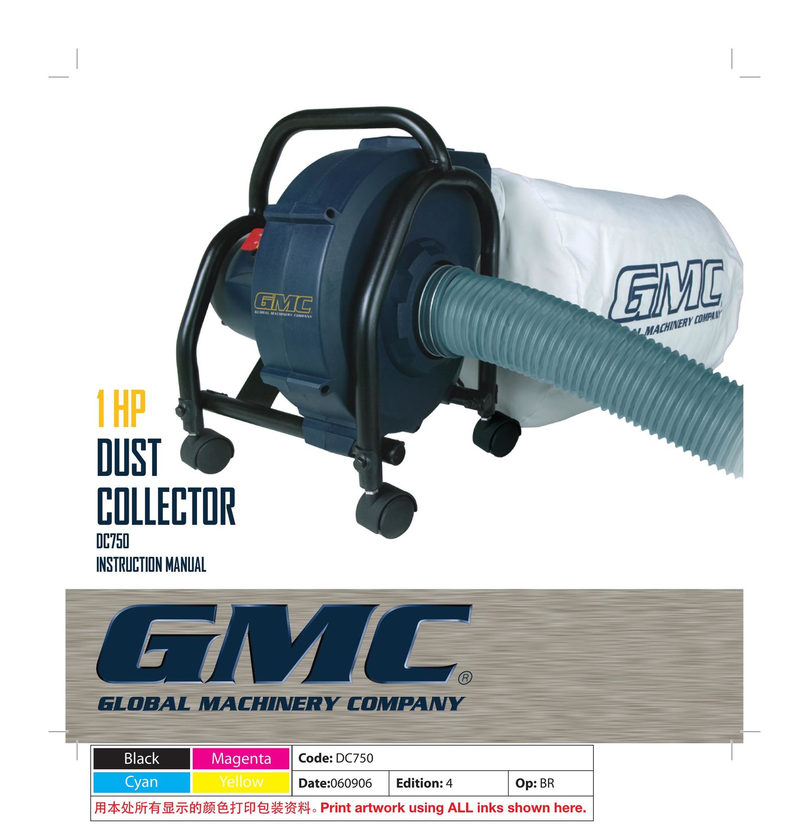 Global Machinery Company DC750 Dust Collector User Manual