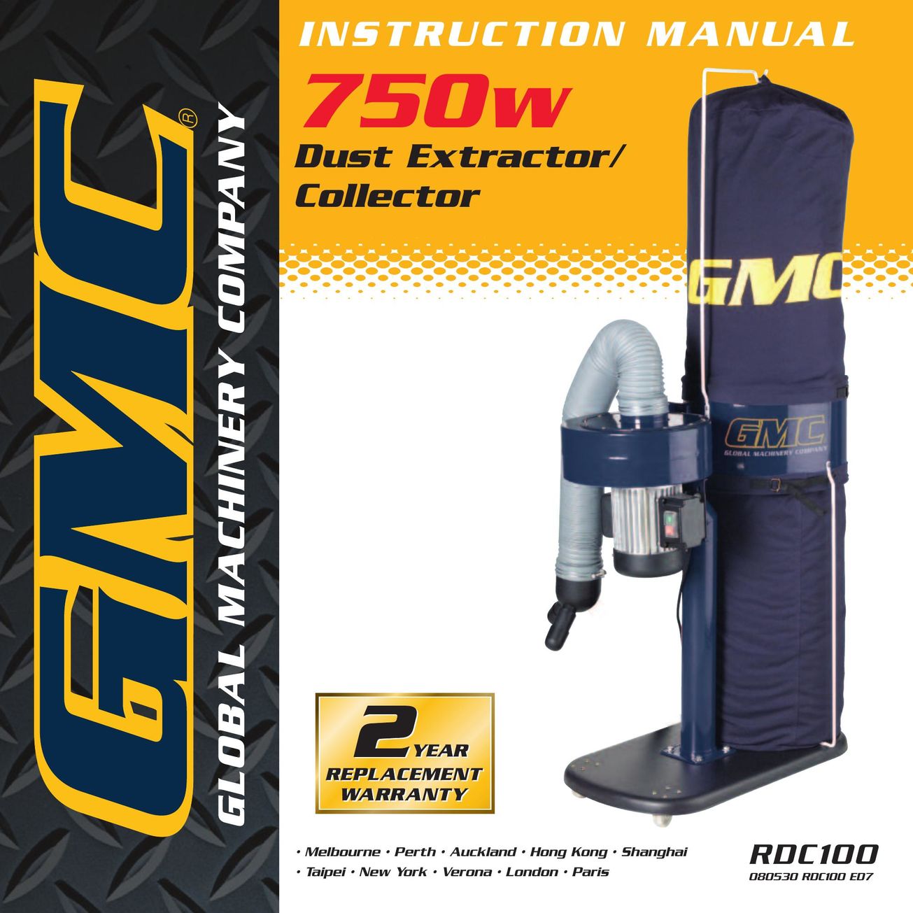 Global Machinery Company RDC100 Dust Collector User Manual