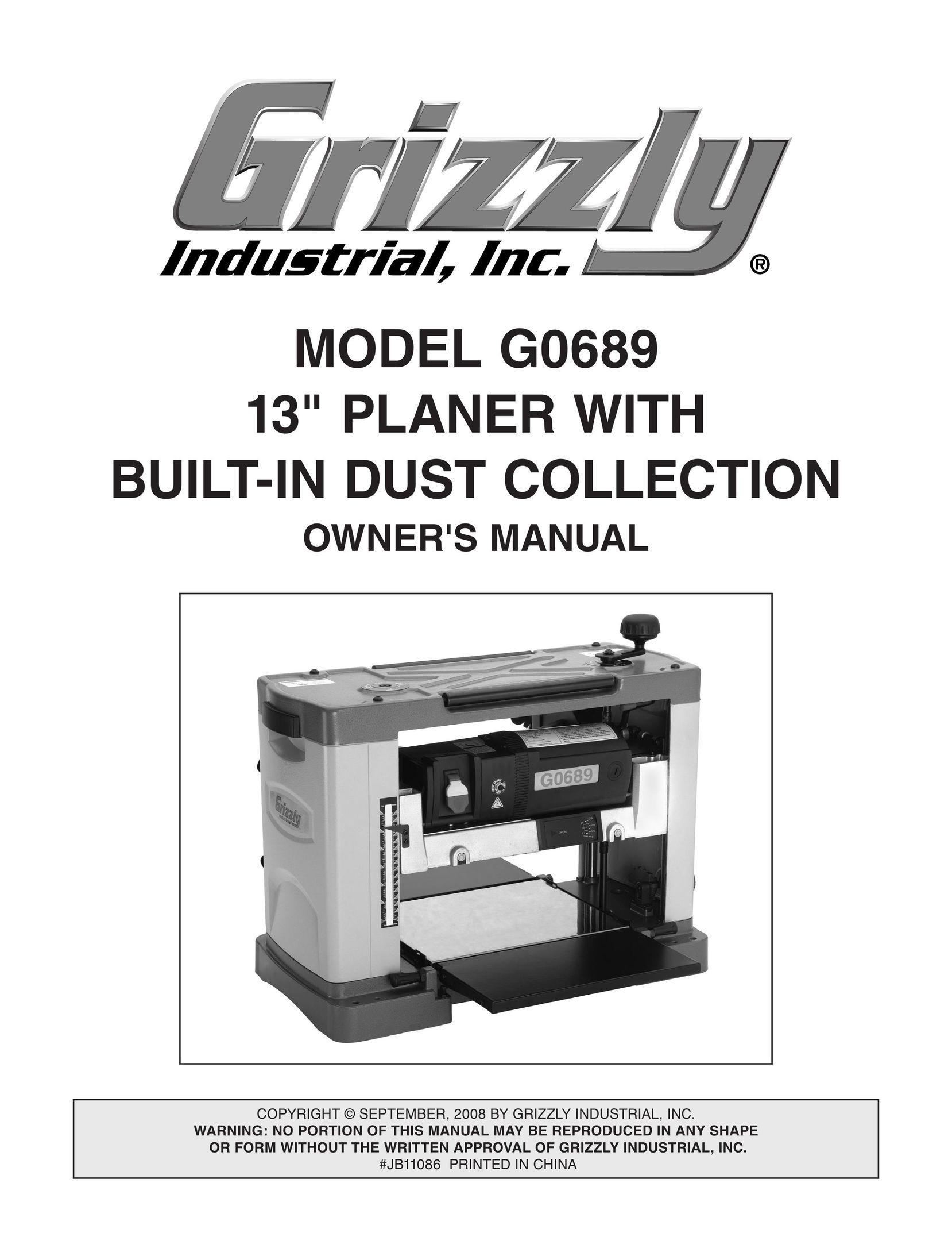 Grizzly G0689 Dust Collector User Manual