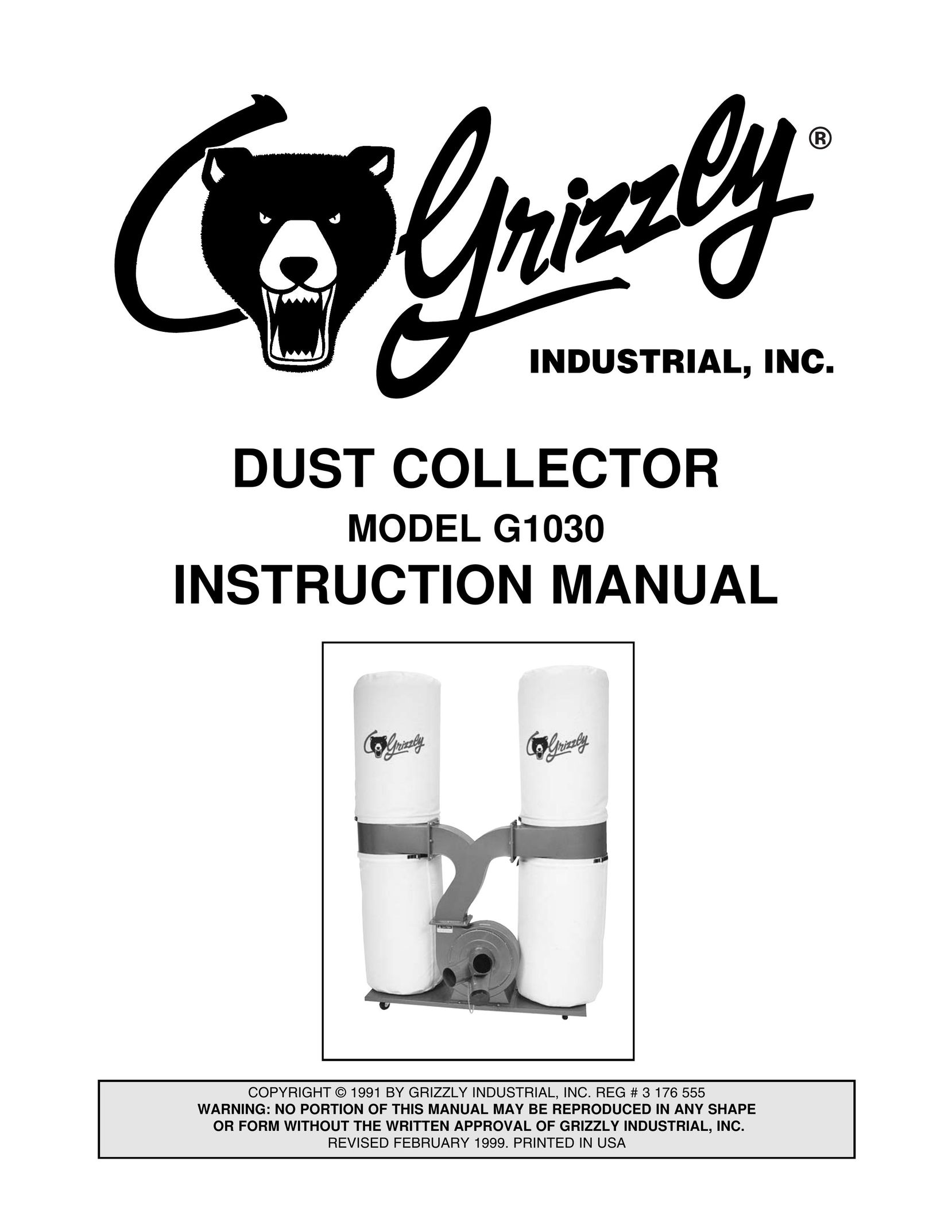 Grizzly G1030 Dust Collector User Manual
