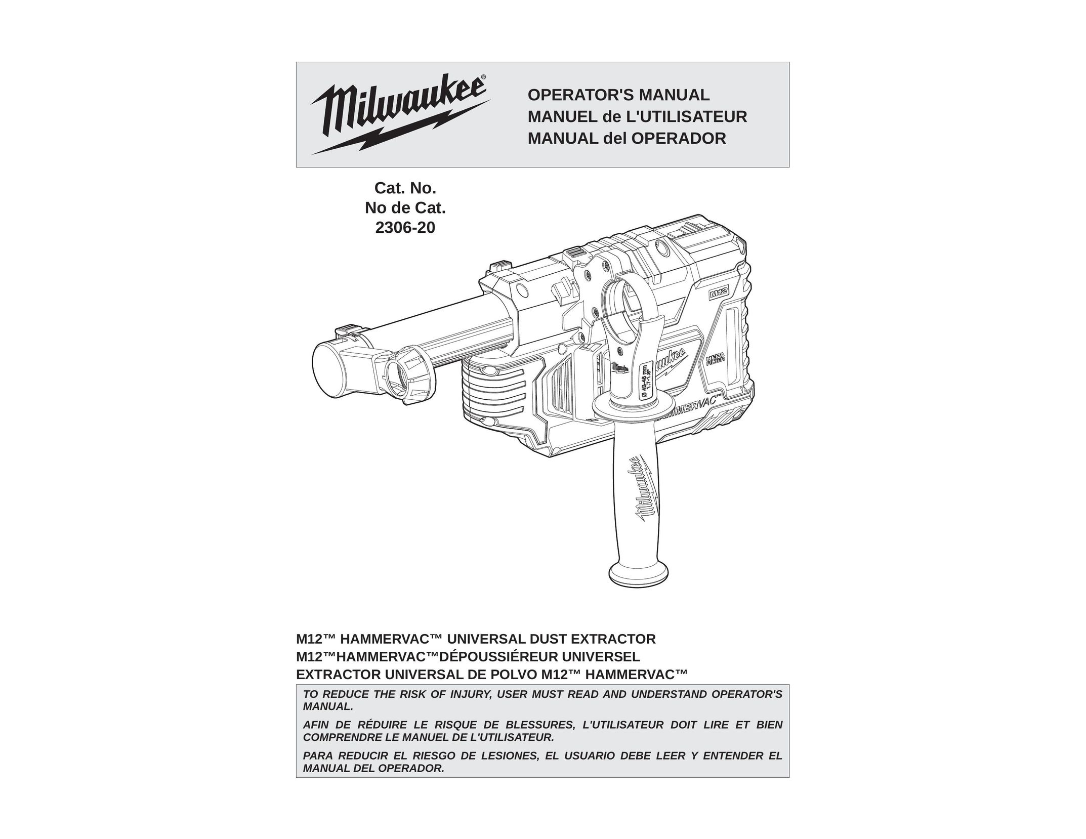 Milwaukee 2306-20 Dust Collector User Manual