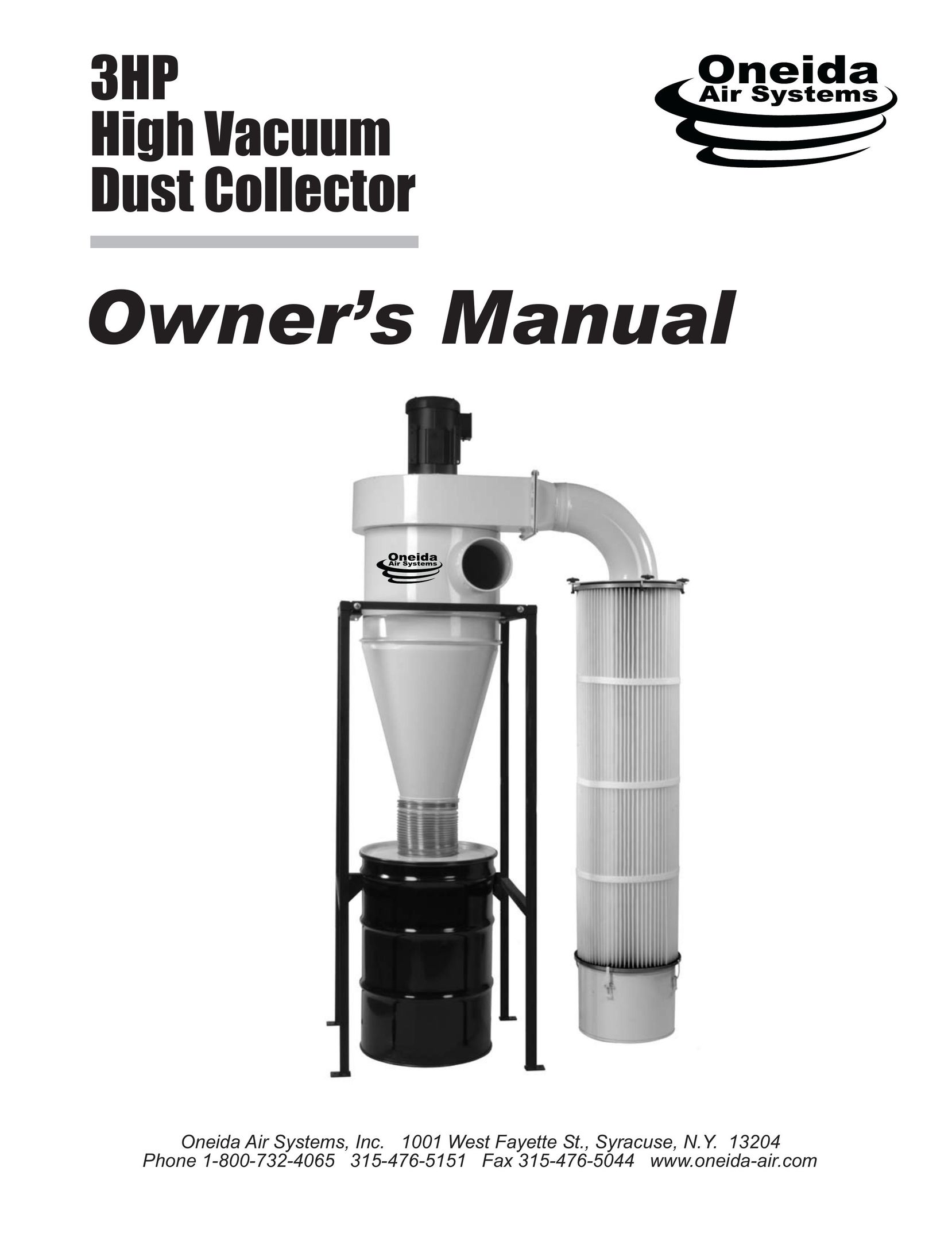 Oneida Air Systems 2005c3HP Dust Collector User Manual