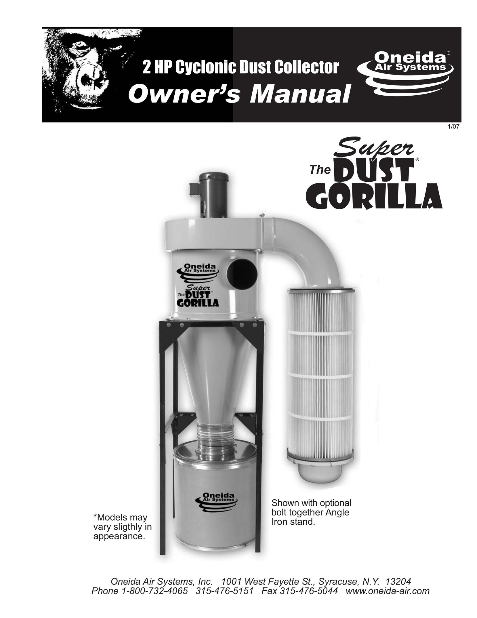 Oneida Air Systems Super Dust Gorilla Dust Collector User Manual