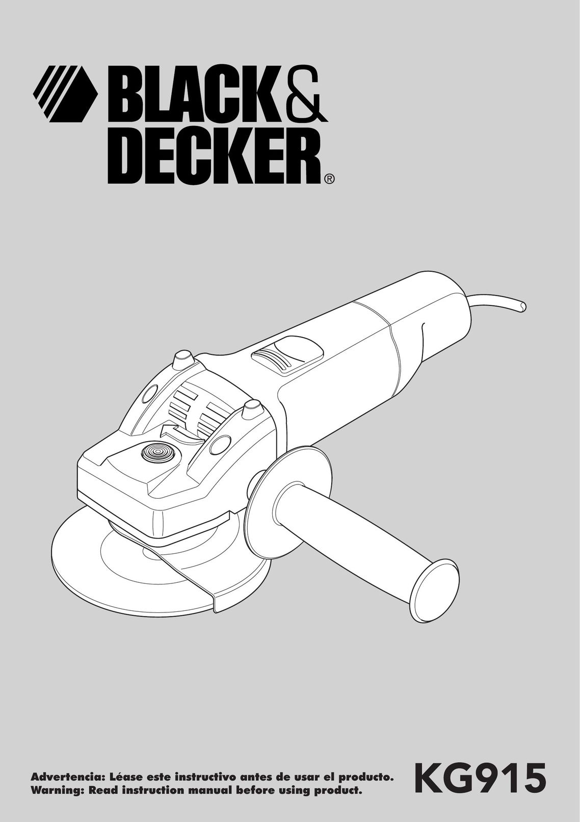 Black & Decker 478306-00 Grinder User Manual