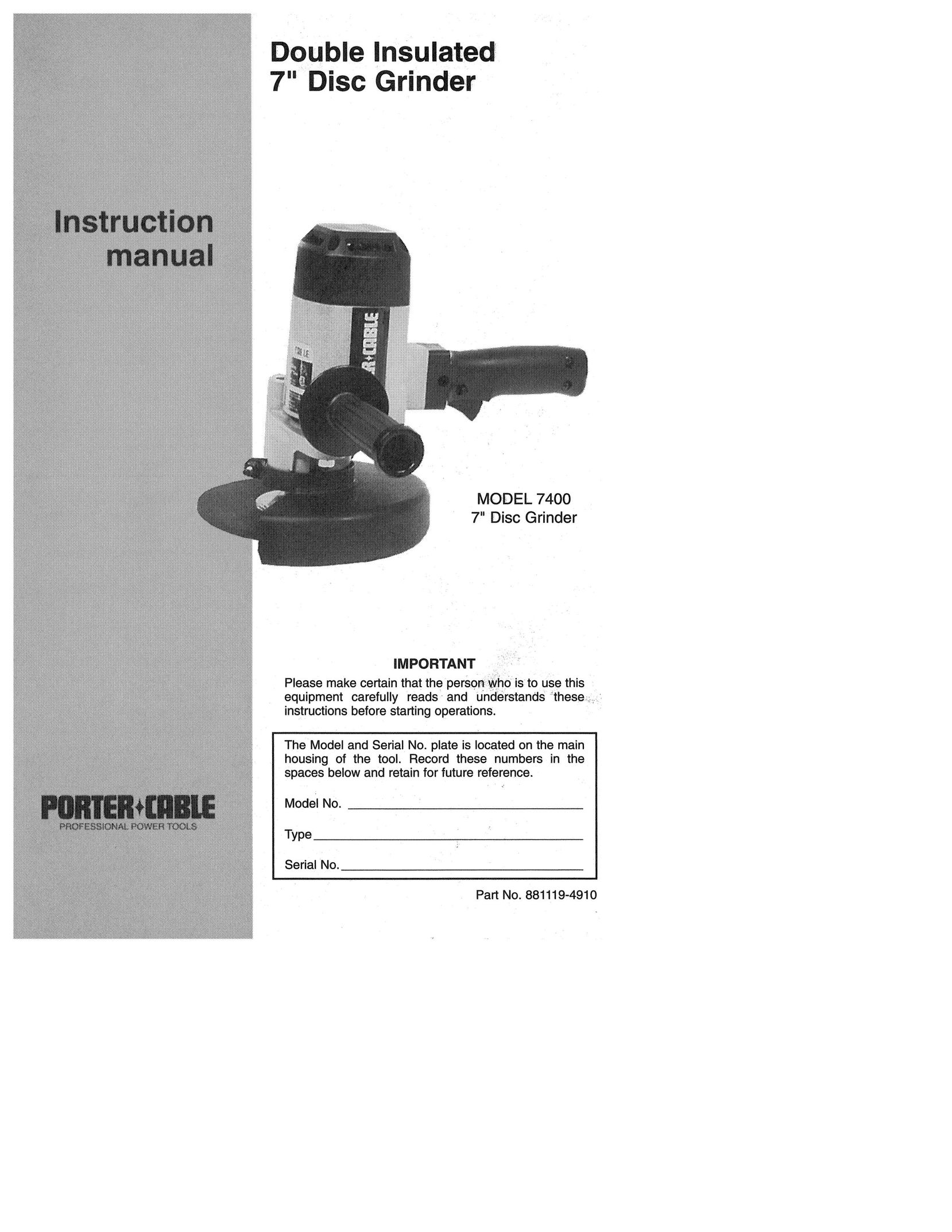 Black & Decker 881119-4910 Grinder User Manual