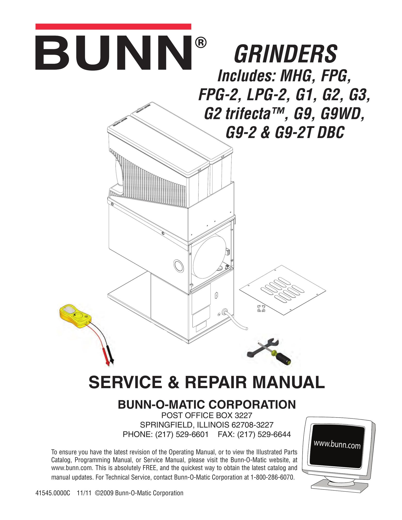 Bunn G9-2T DBC Grinder User Manual