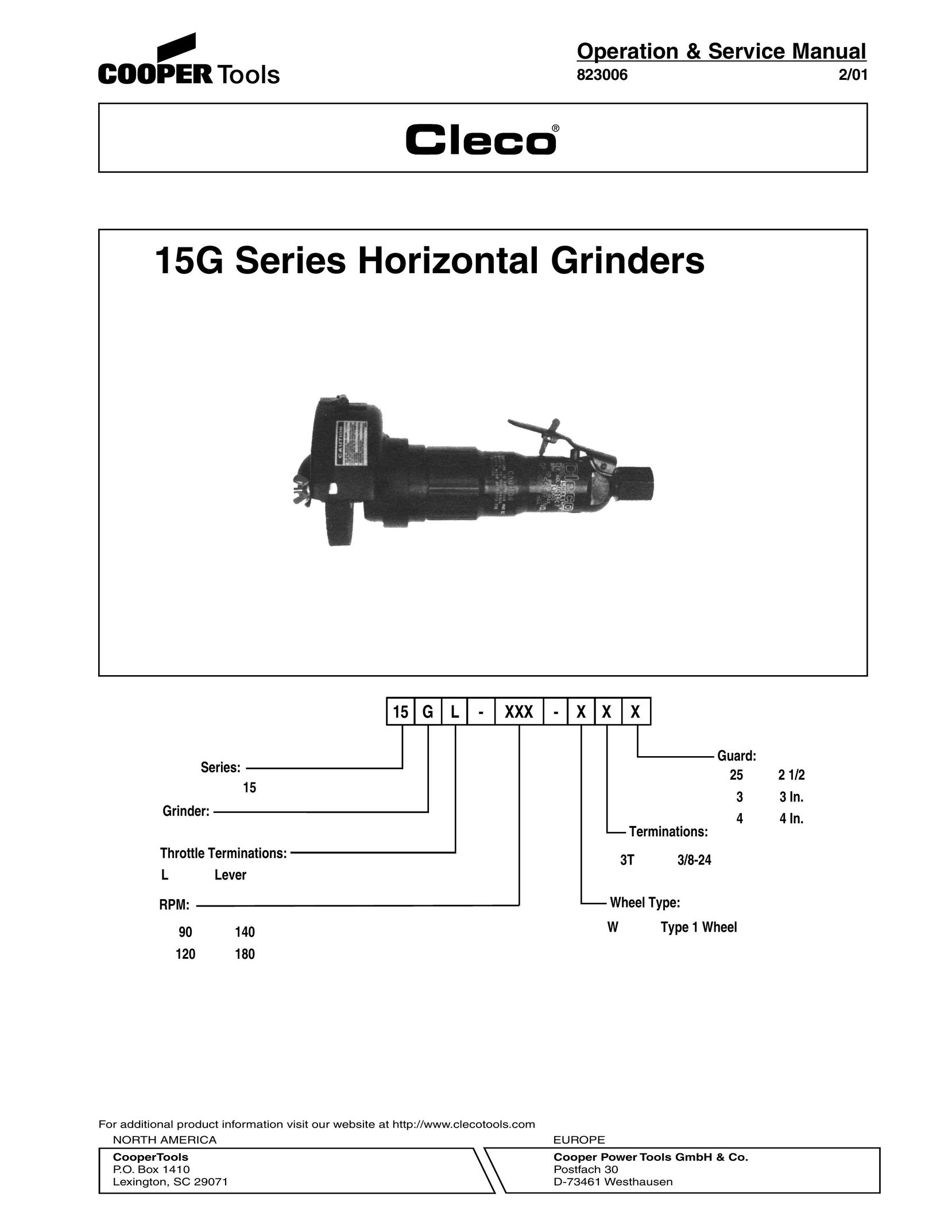 Cooper Bussmann 15G Series Grinder User Manual