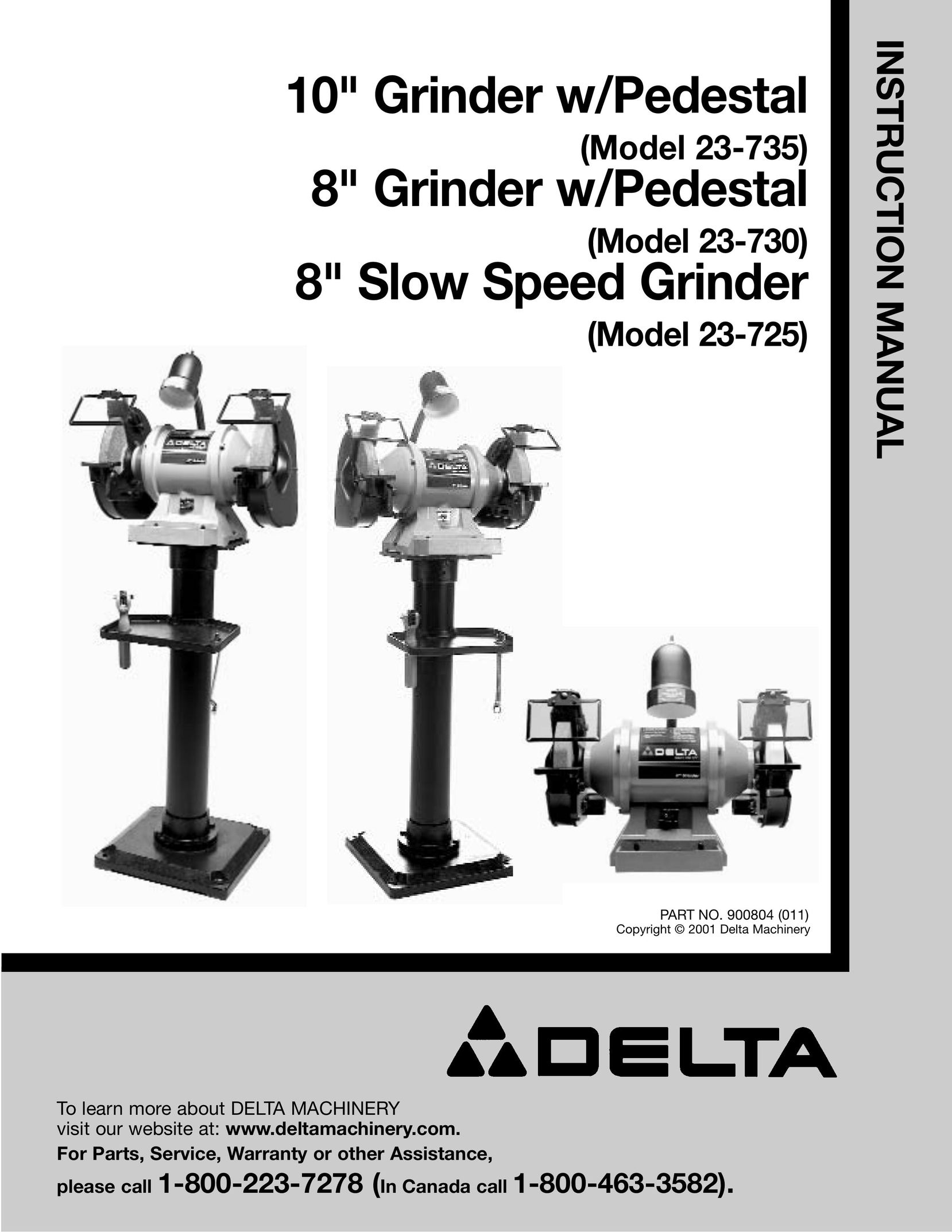 Delta 23-725 Grinder User Manual